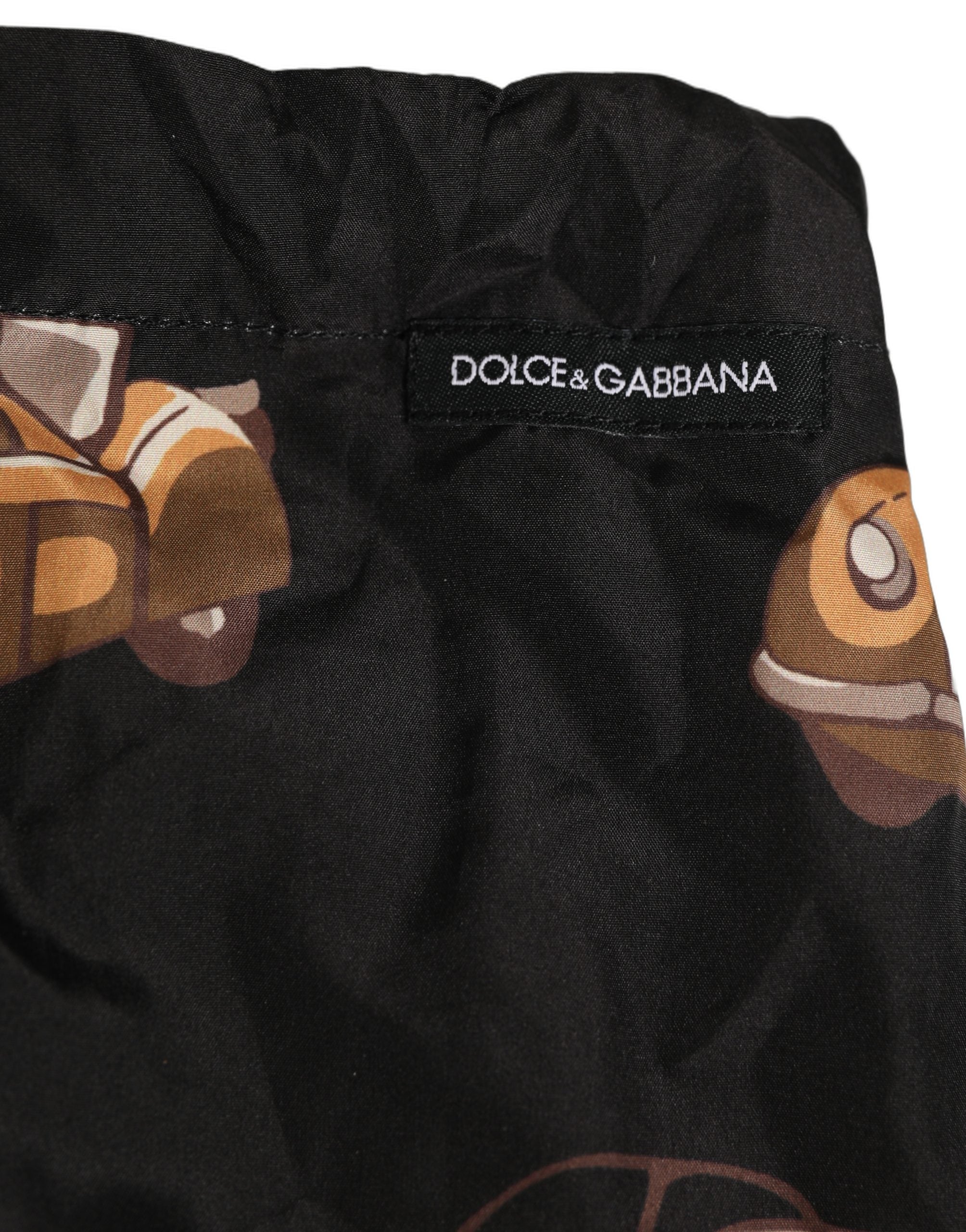 Dolce & Gabbana Black Car Print Swim Trunks - Luxe Beachwear