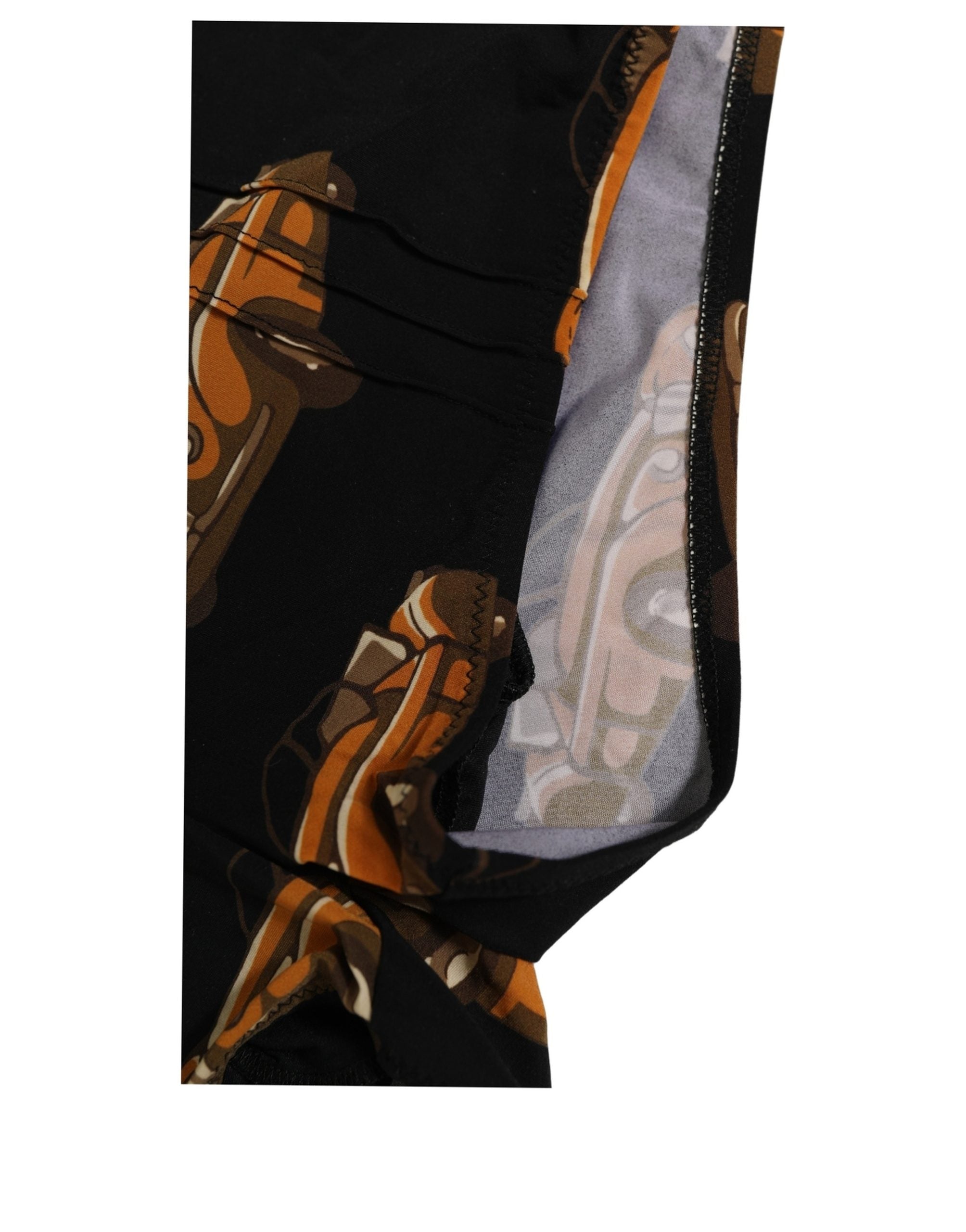 Dolce & Gabbana Black Car Print Swim Trunks - Luxury Beachwear