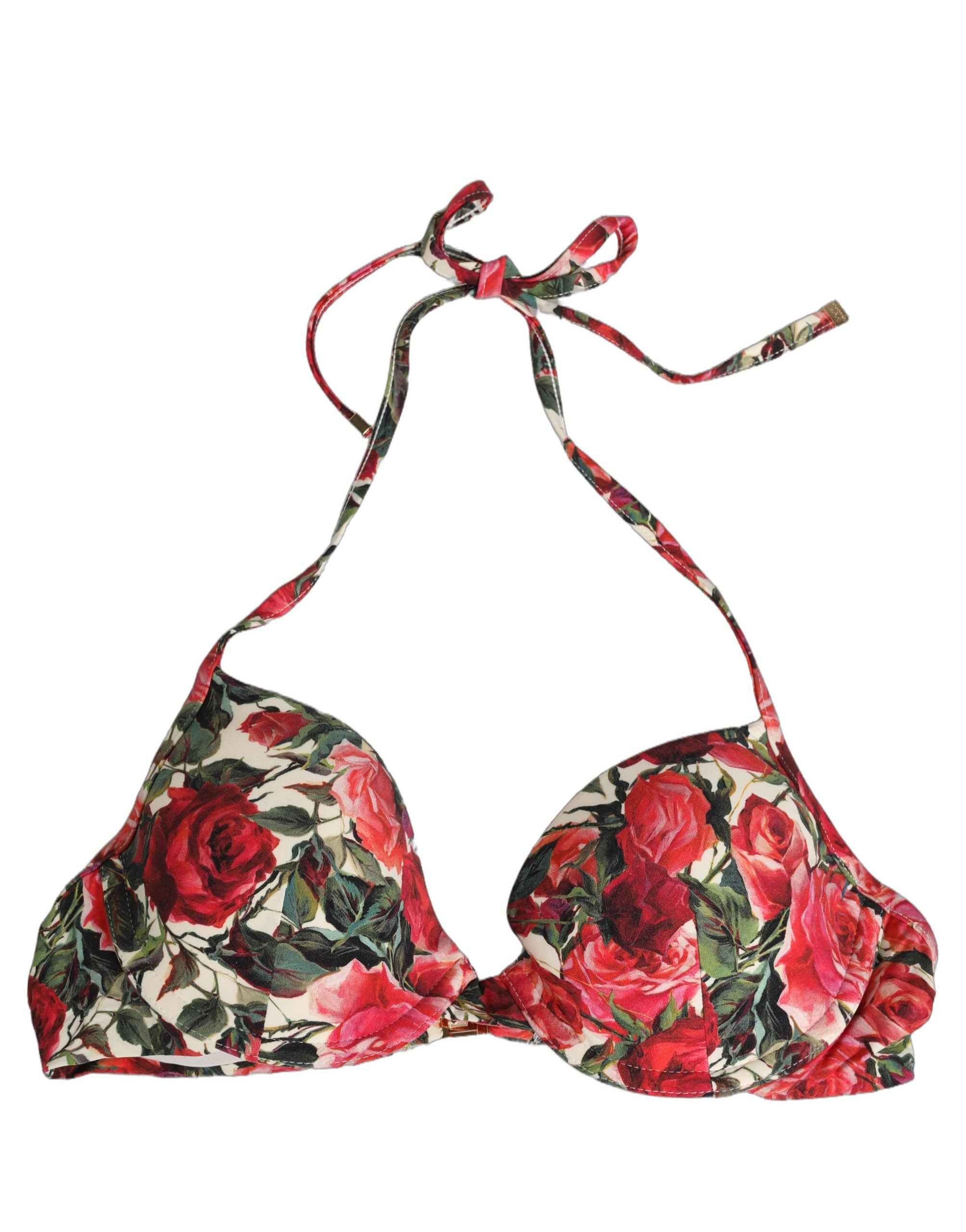 Dolce & Gabbana Floral Print Bikini Top - Exquisite Luxury Swimwear