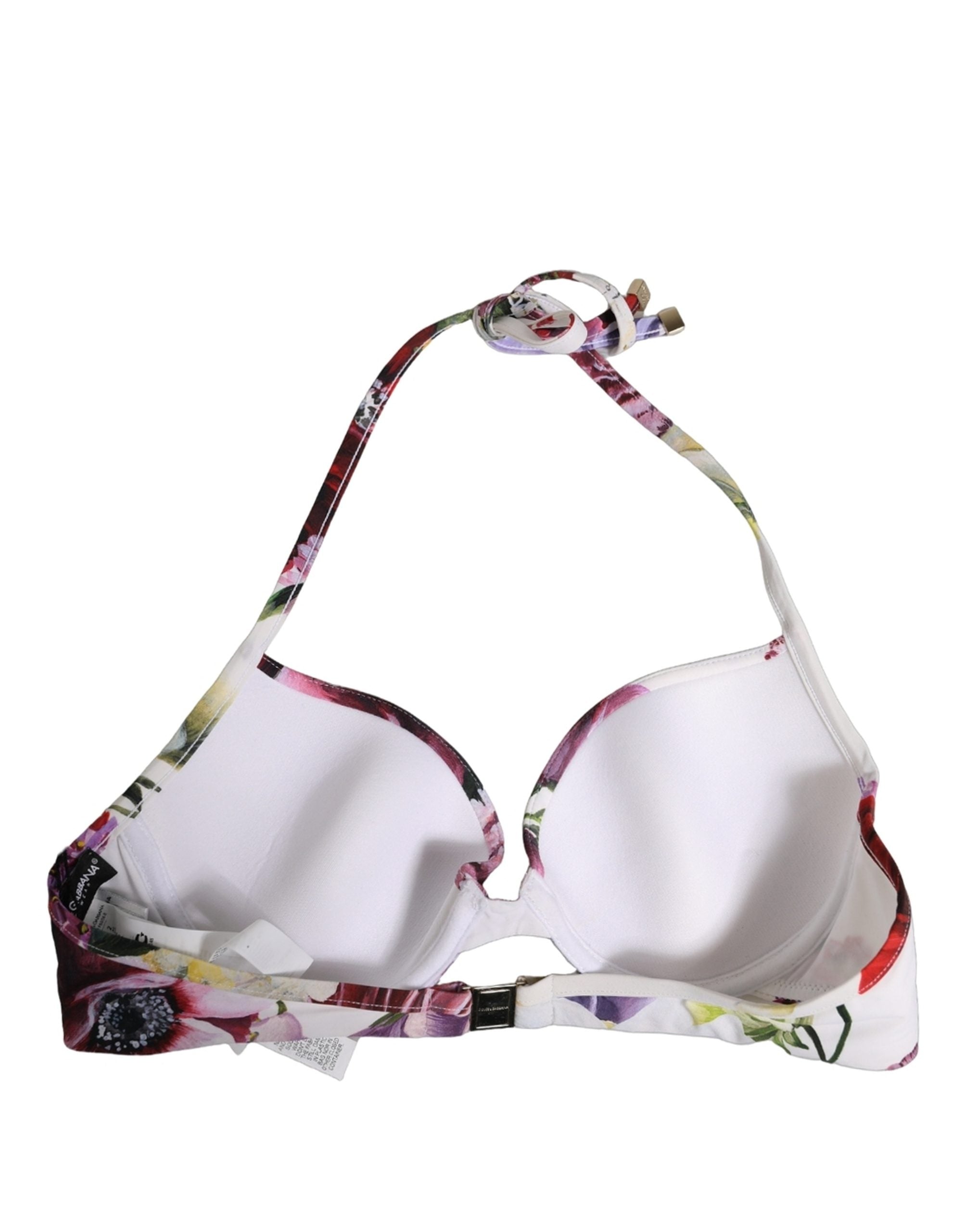 Dolce & Gabbana Floral Print Bikini Top - Luxurious Beachwear