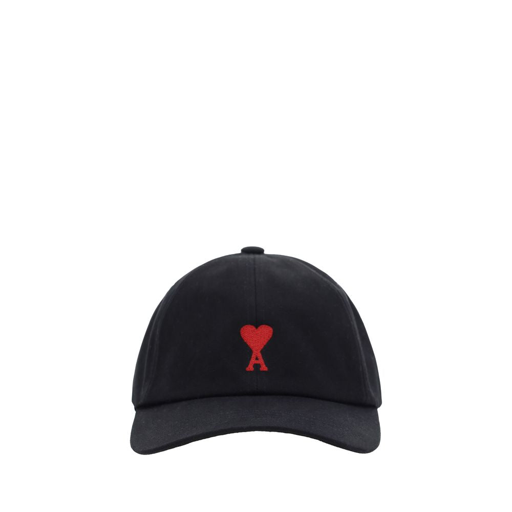 Discover the Ami Paris Black Cotton Cap, a luxurious accessory from the AW26 collection, crafted from 100% cotton, embodying sophistication and timeless style.