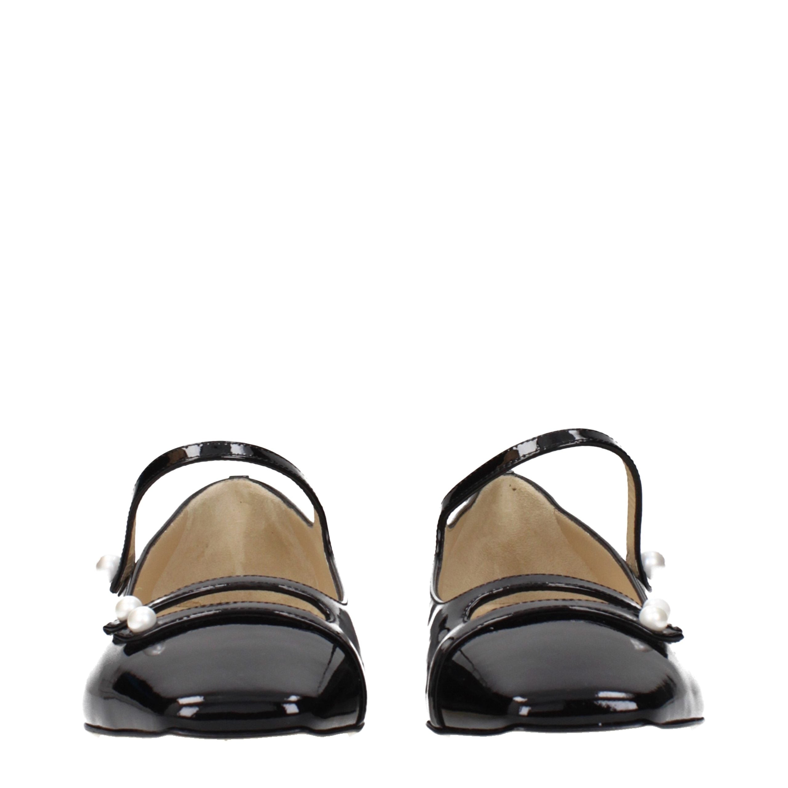 Jimmy Choo Black Leather Ballet Flats - Timeless Elegance