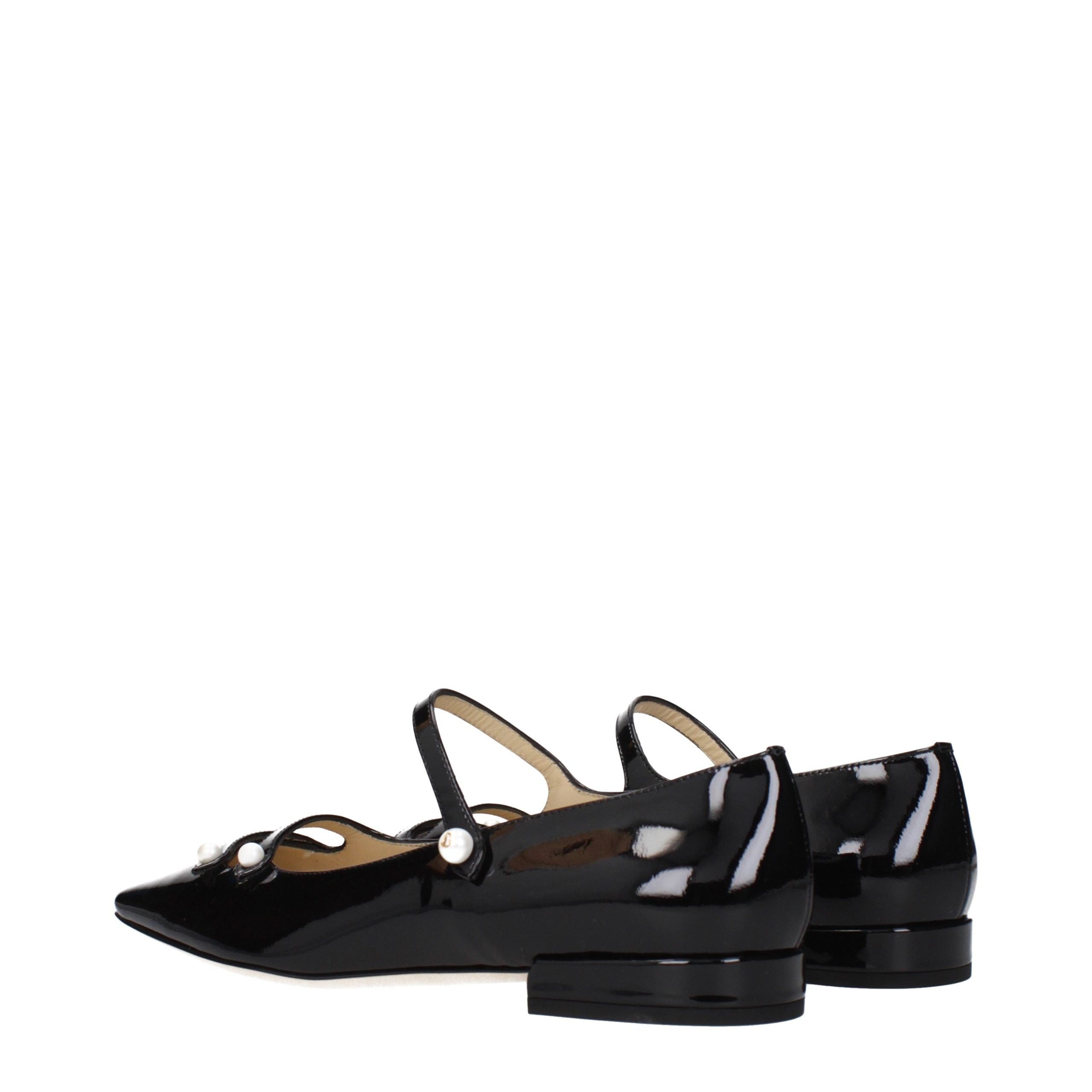 Jimmy Choo Black Leather Ballet Flats - Timeless Elegance