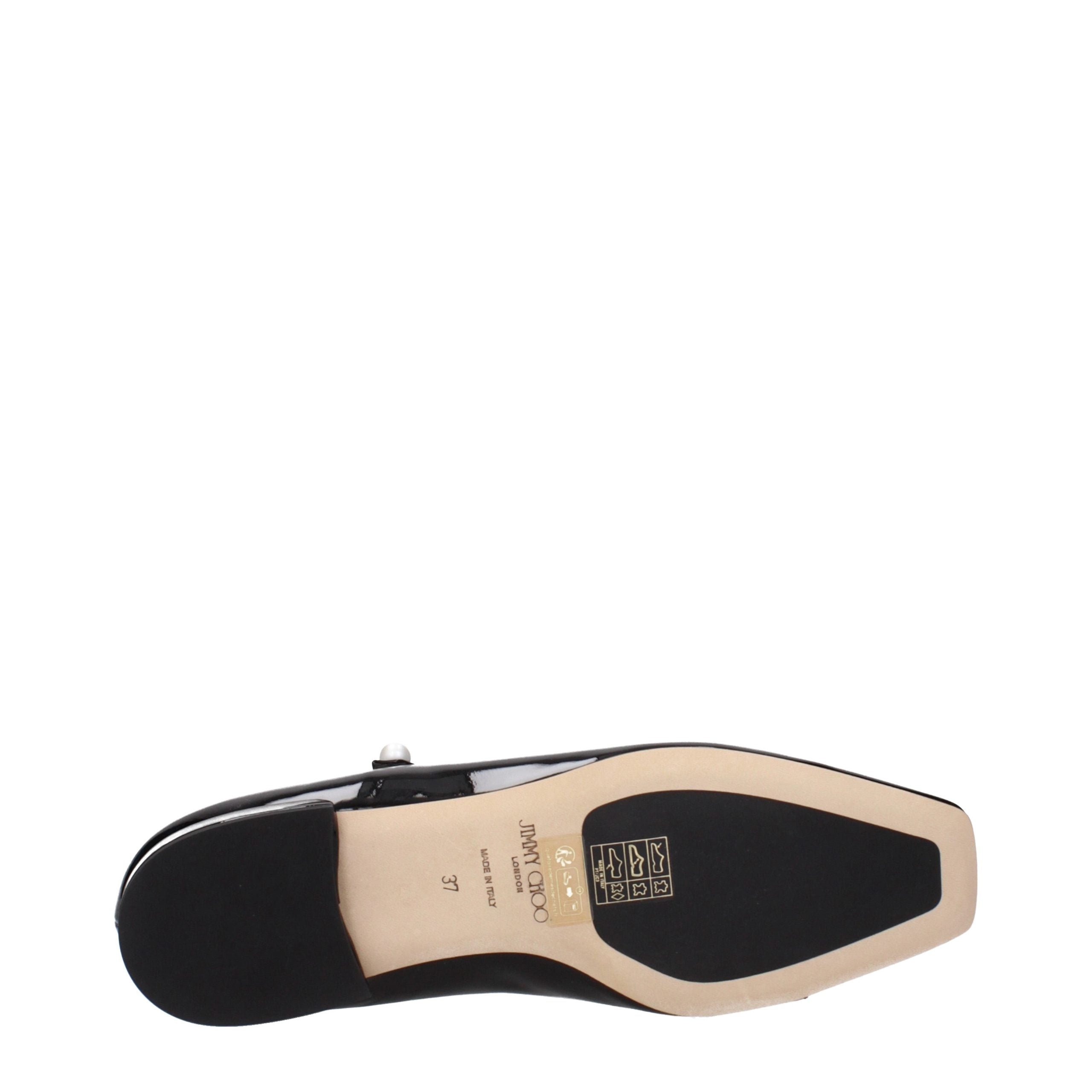 Jimmy Choo Black Leather Ballet Flats - Timeless Elegance