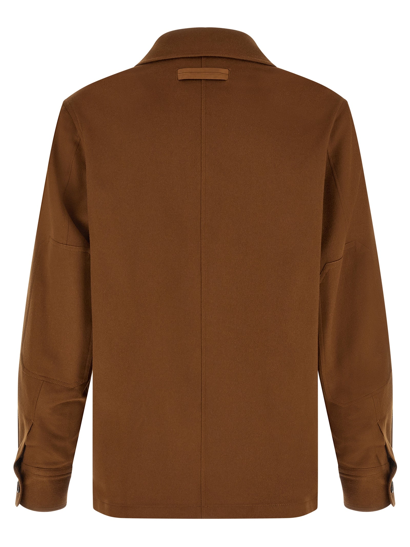 Experience the allure of ZEGNA's Brown Cashmere Blouse, a sophisticated blend of elegance and casual charm, crafted from pure Oasi cashmere for the discerning individual.