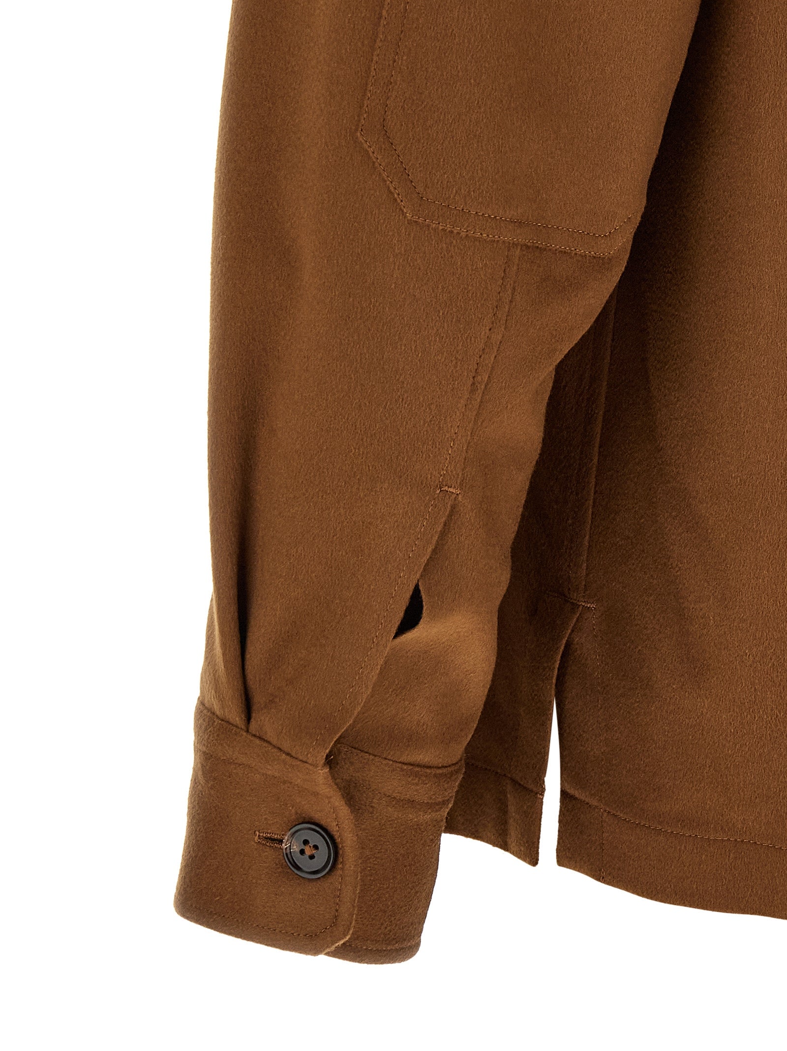 Discover the ZEGNA Brown Cashmere Blouse, a masterclass in elegance and sophistication, crafted from pure Oasi cashmere for those who embody refined luxury.