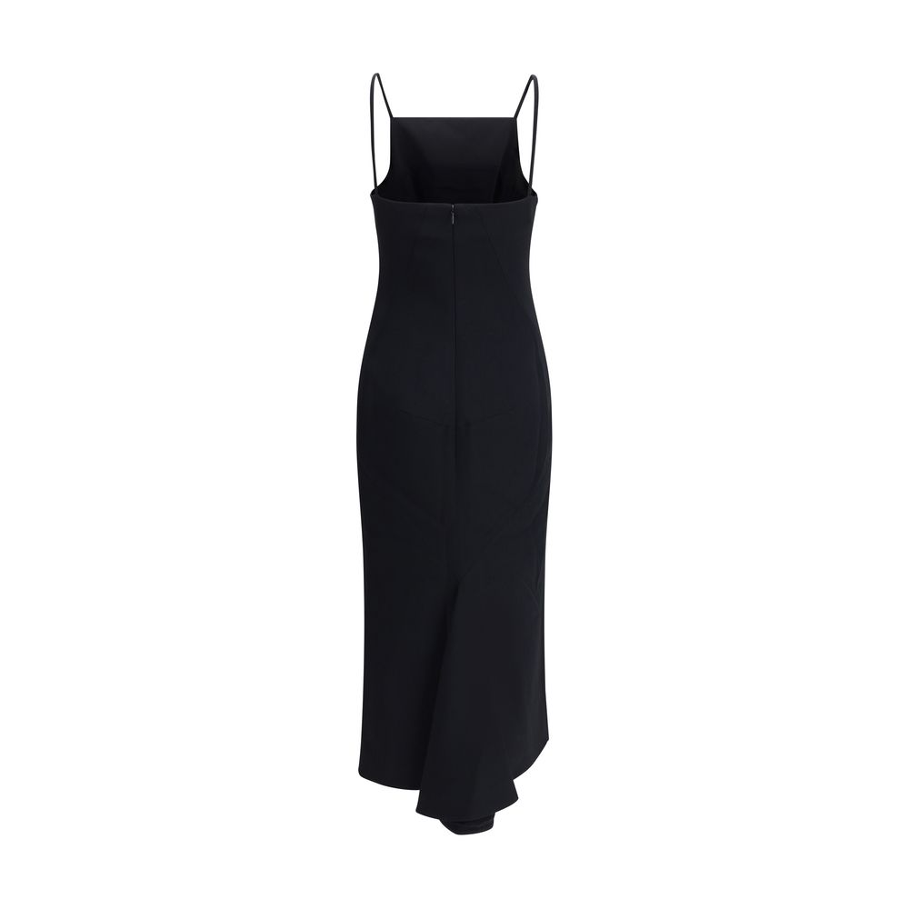 Experience the allure of the Givenchy Black Viscose Casual Dress, a masterpiece of elegant cady crepe, designed to elevate your wardrobe with timeless sophistication.