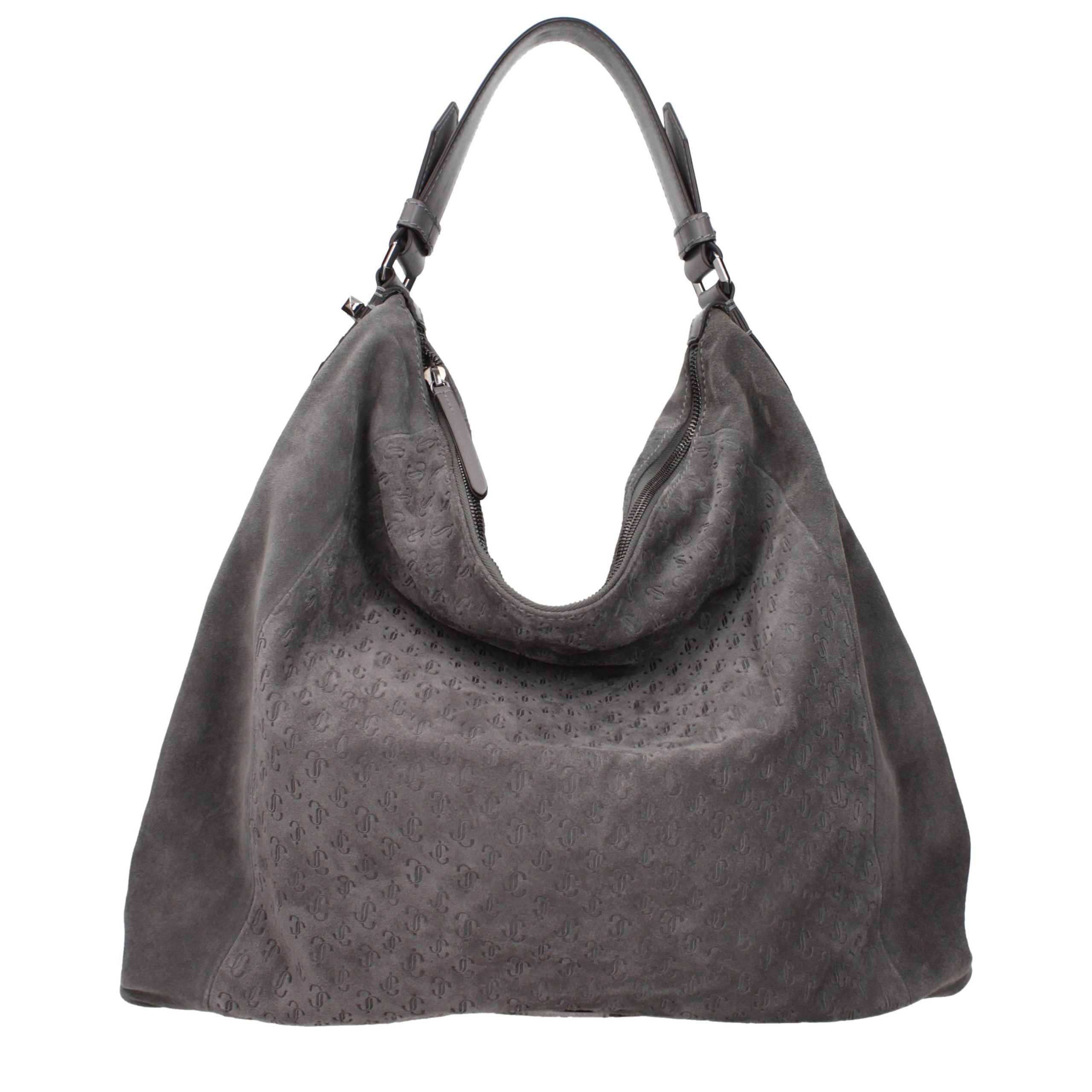 Jimmy Choo Gray Leather Shoulder Bag - Timeless Luxury Accessory
