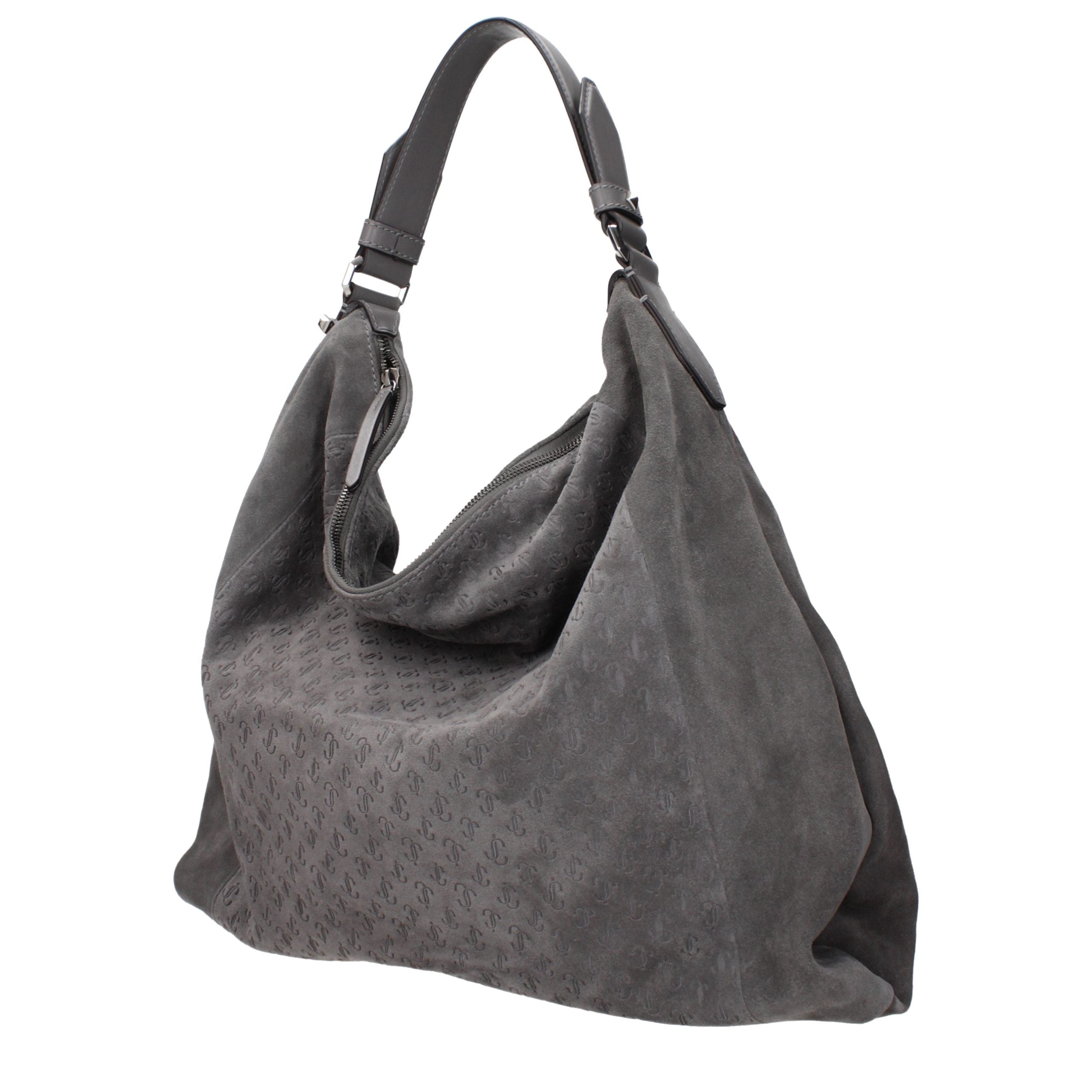Jimmy Choo Gray Leather Shoulder Bag - Timeless Luxury Accessory