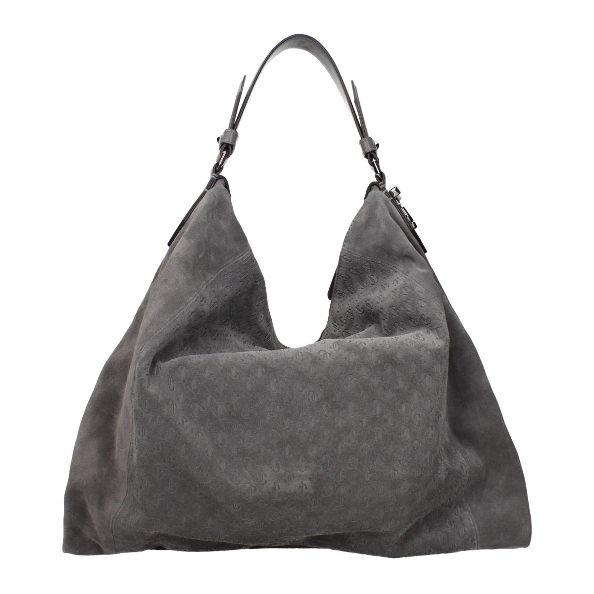 Jimmy Choo Gray Leather Shoulder Bag - Timeless Luxury Elegance