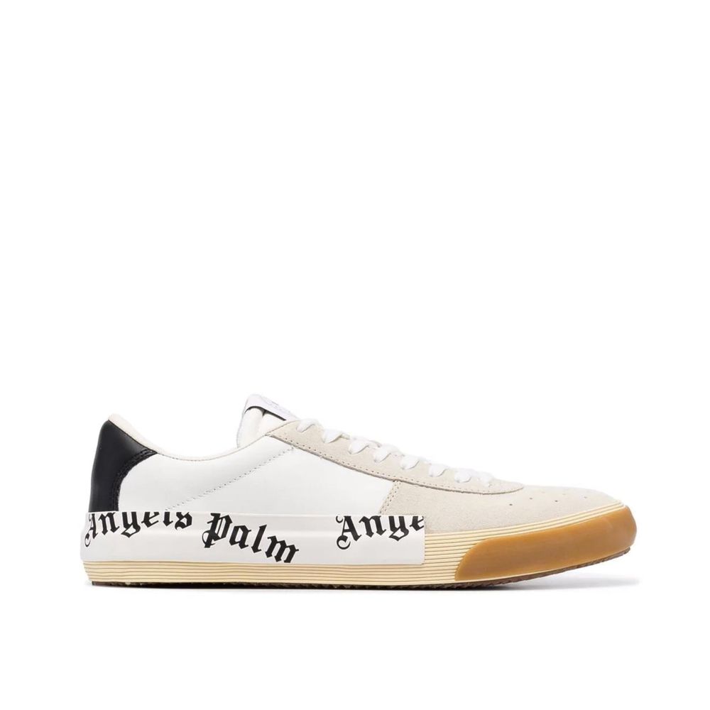 Palm Angels Beige Calfskin Low Top Sneakers - Unparalleled Luxury