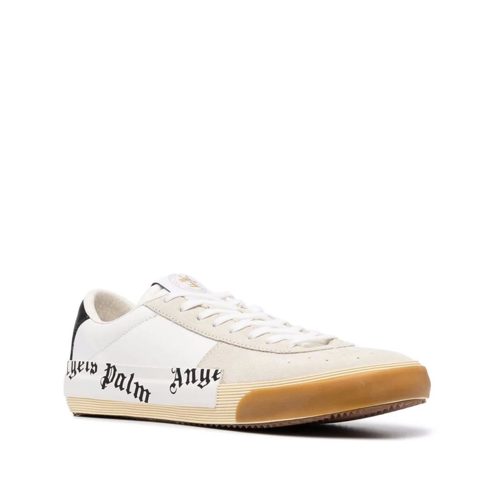 Palm Angels Beige Calfskin Low Top Sneakers - Unparalleled Luxury