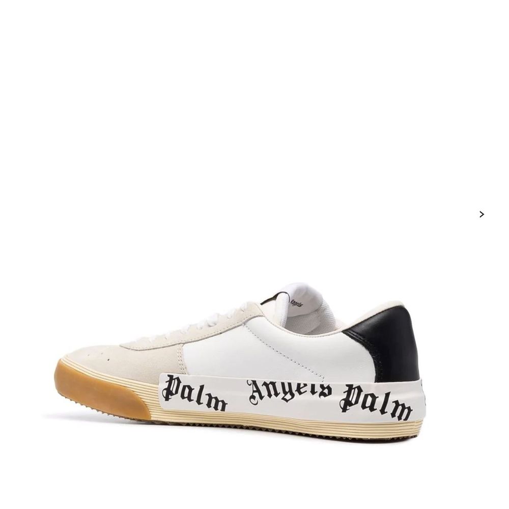 Palm Angels Beige Calfskin Low Top Sneakers - Unparalleled Luxury