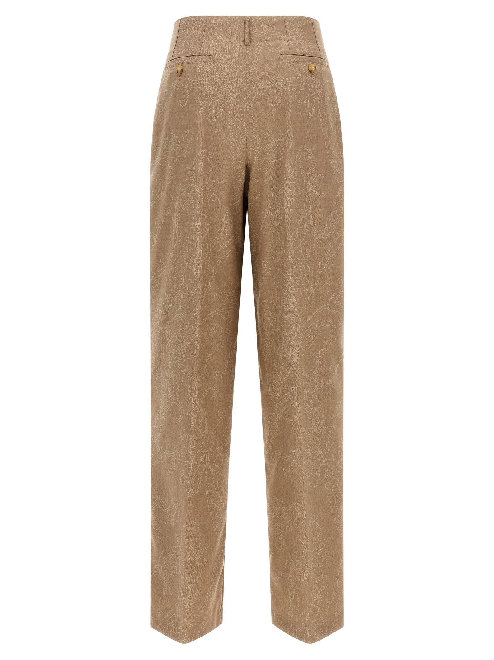 Etro Beige Wool Dress Pants - Exquisite Tailored Elegance
