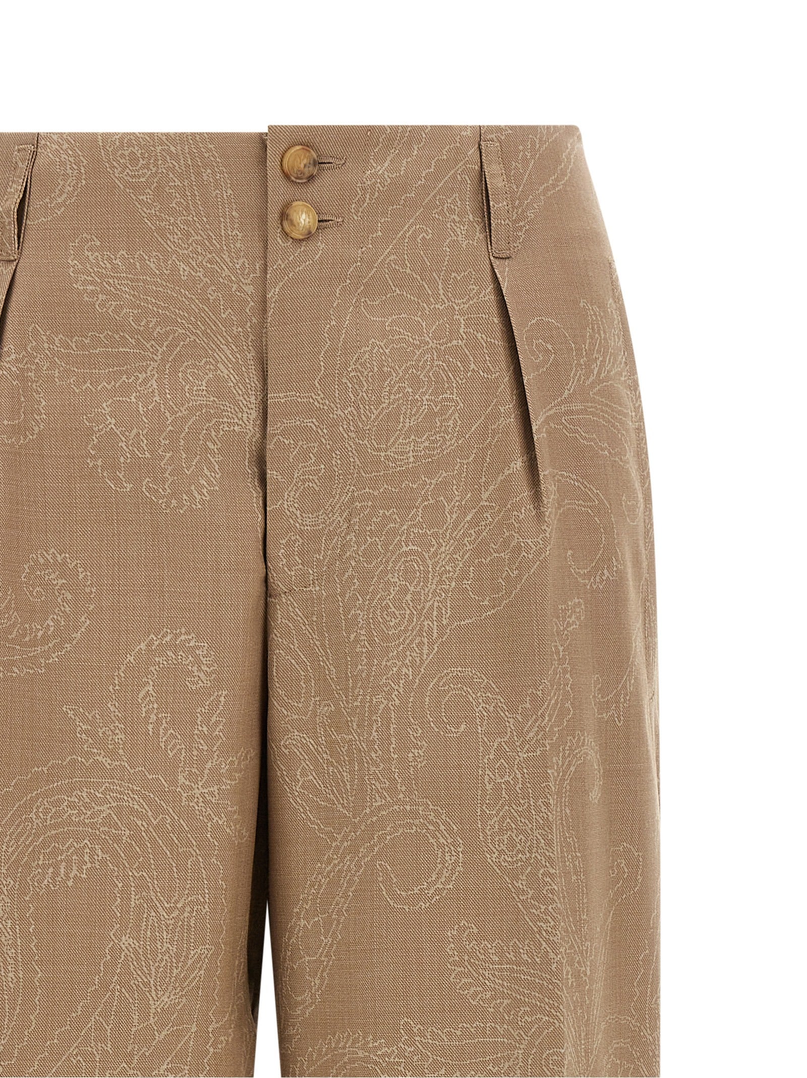 Etro Beige Wool Dress Pants - Exquisite Tailoring for Timeless Elegance