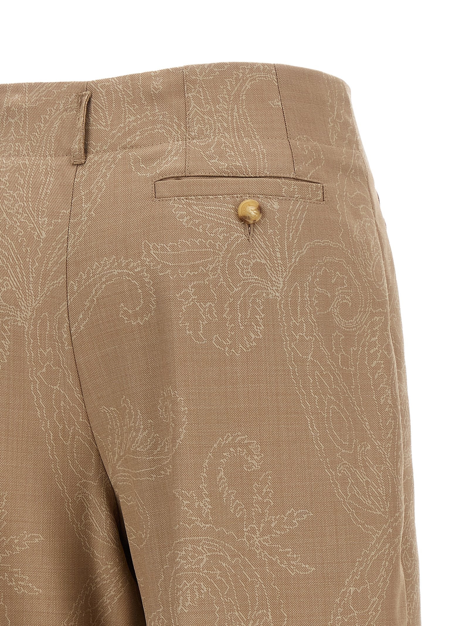 Etro Beige Wool Dress Pants - Exquisite Tailoring for Timeless Elegance