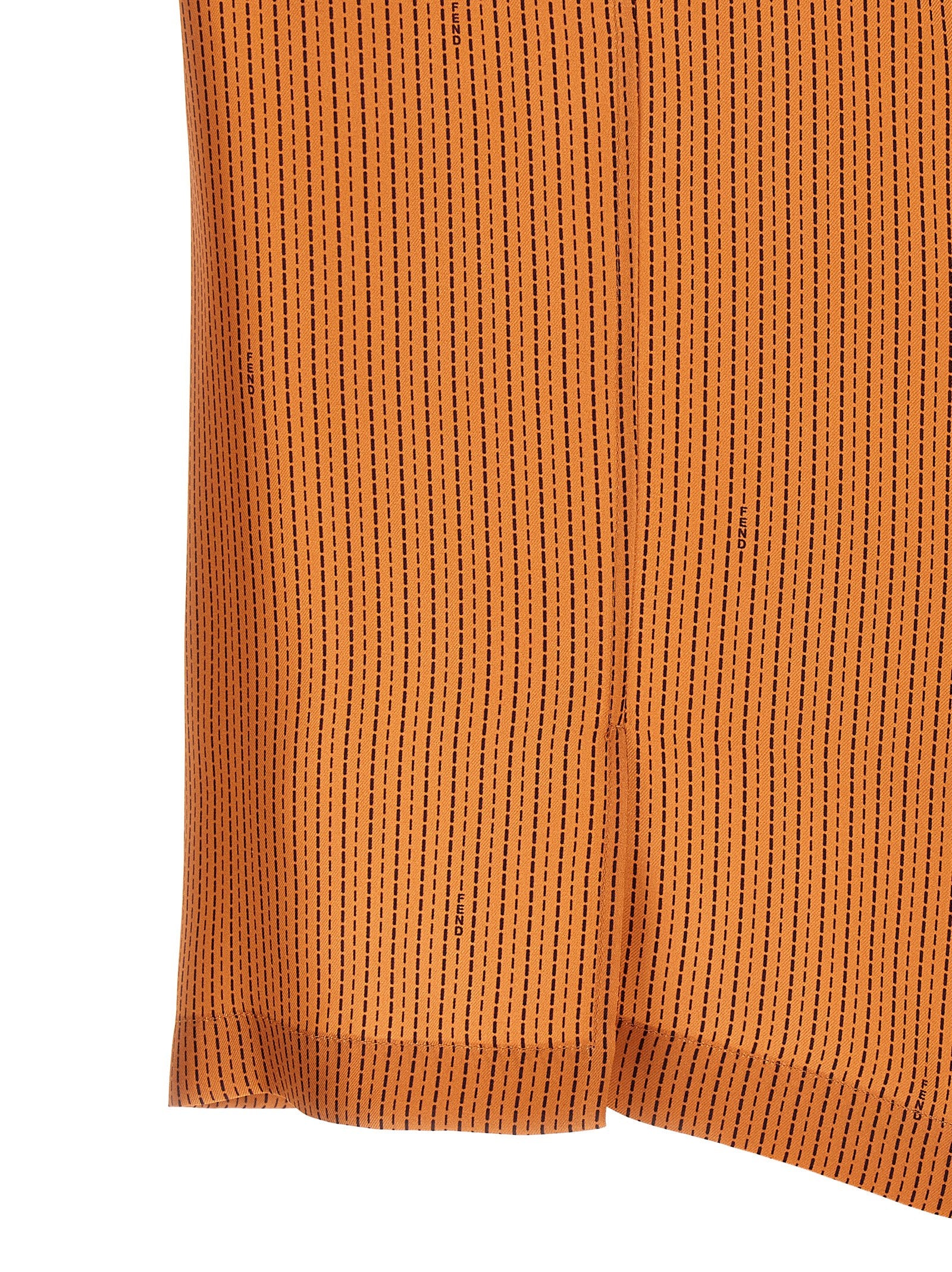 Fendi Comfort Silk Shirt - Luxurious Orange Silk Blouse