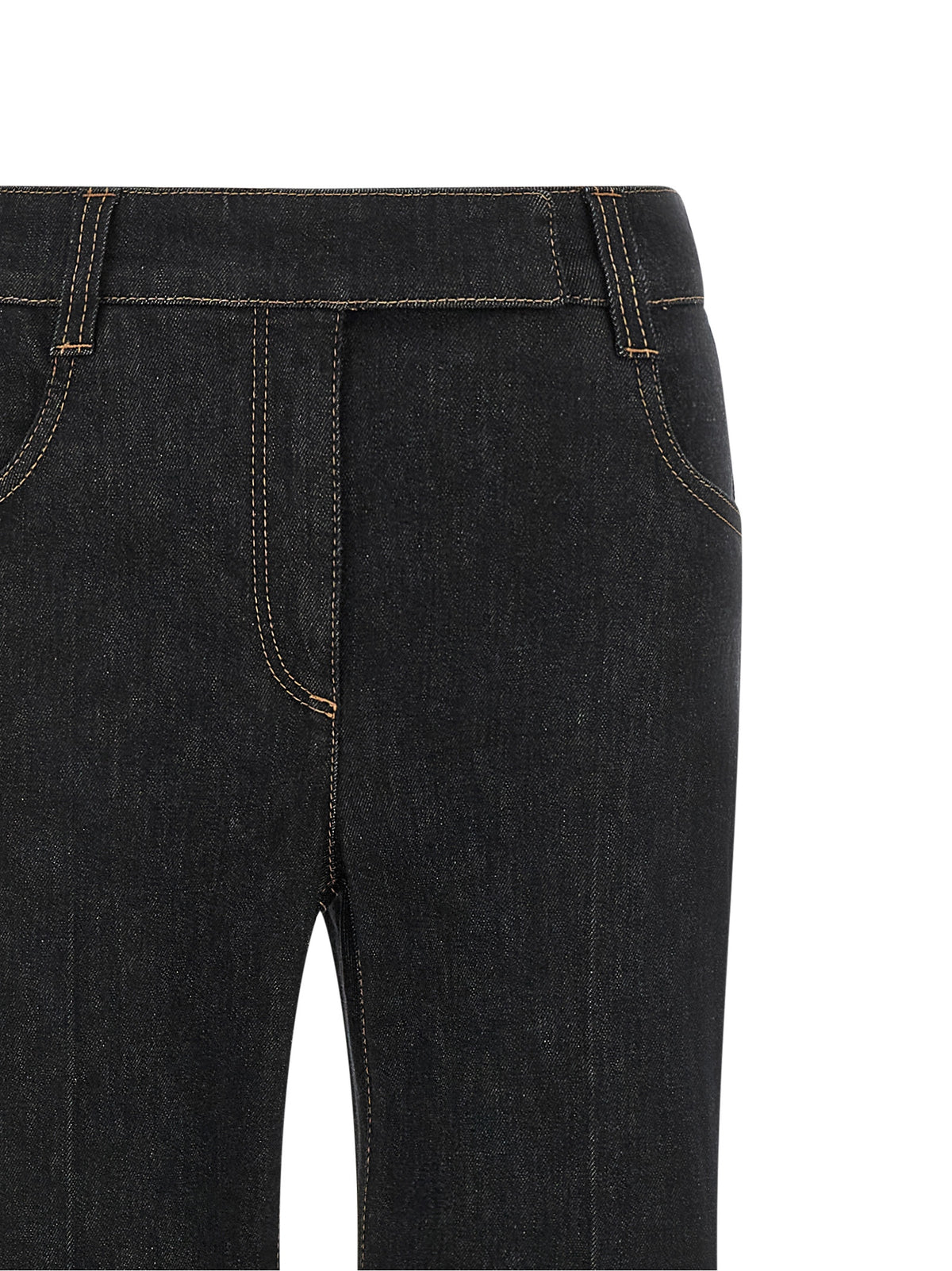 Indulge in the exquisite Brunello Cucinelli Blue Cotton Flared Jeans, crafted from luxurious cotton for a timeless silhouette that embodies elegance and sophistication.
