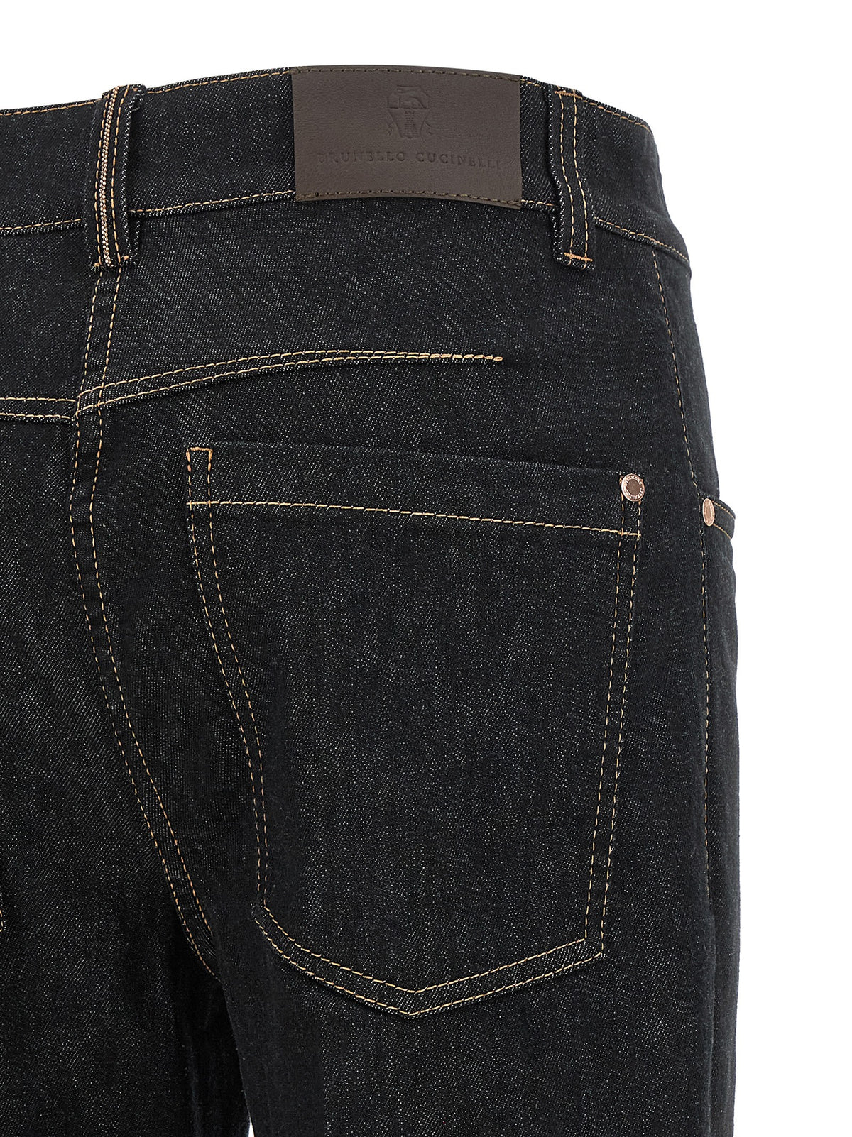 Indulge in the elegance of Brunello Cucinelli Blue Cotton Flared Jeans, crafted from premium materials for a sophisticated silhouette that elevates any wardrobe.