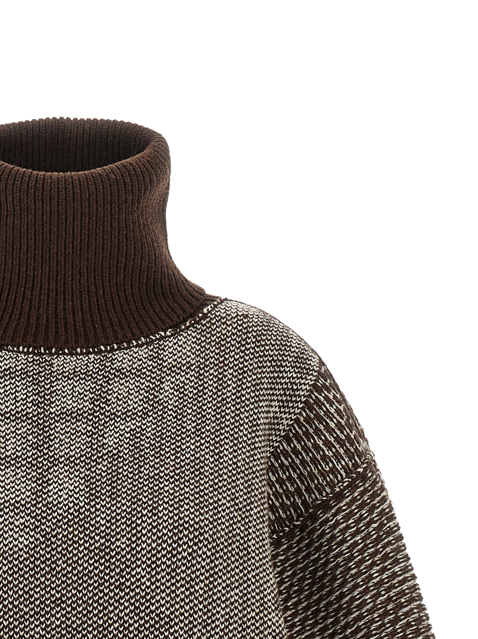 MM6 Maison Margiela Brown Wool Mini Dress - Avant-Garde Luxury