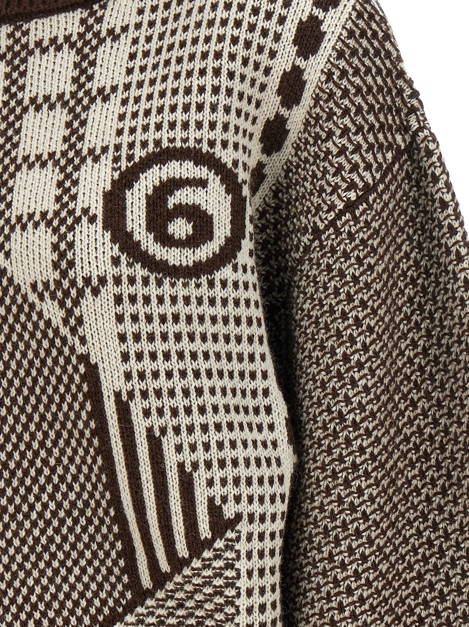MM6 Maison Margiela Brown Wool Mini Dress - Avant-Garde Luxury