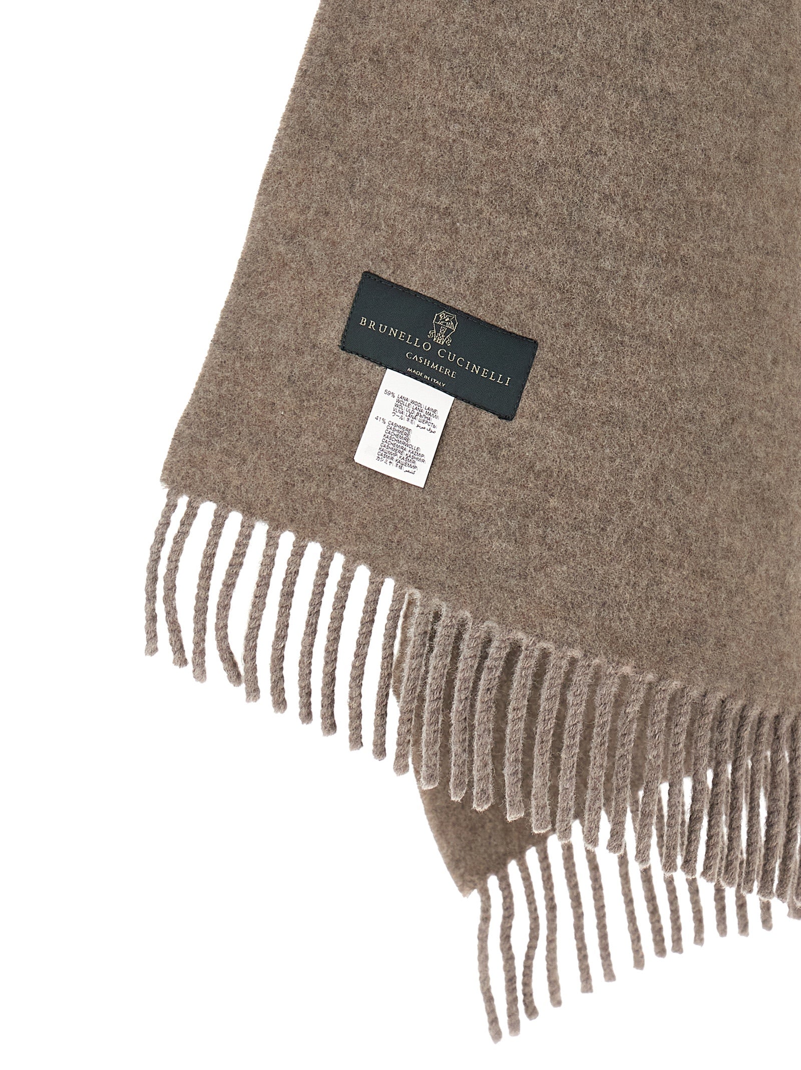 Brunello Cucinelli Brown Wool Scarf - Exquisite Luxury Accessory