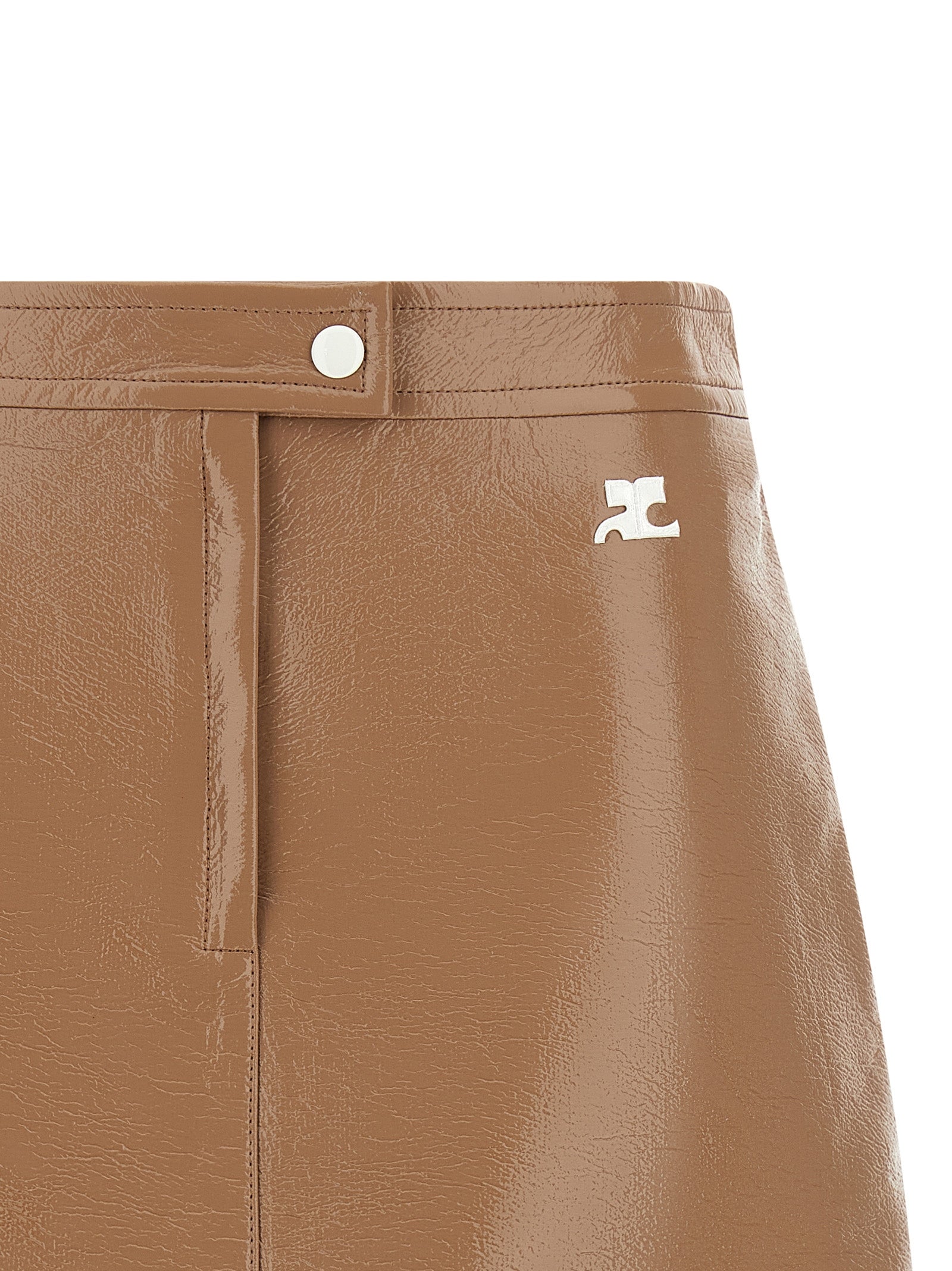 Courrèges Beige Cotton Long Skirt - Timeless Elegance Redefined