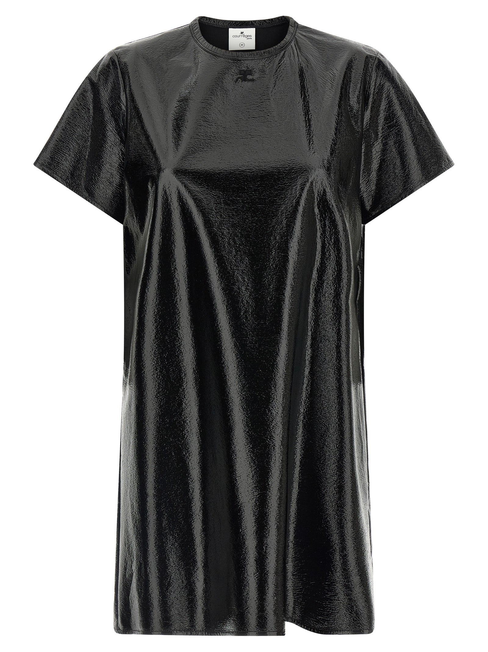 Courrèges Black Viscose Short Dress - Timeless Luxury Redefined