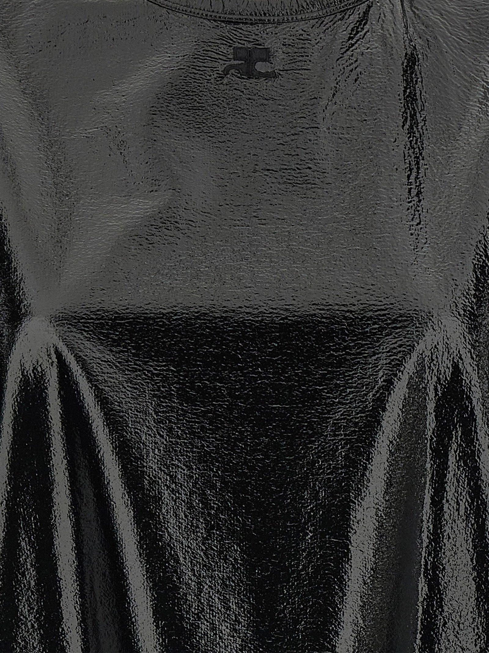Courrèges Black Viscose Short Dress - Timeless Elegance Redefined