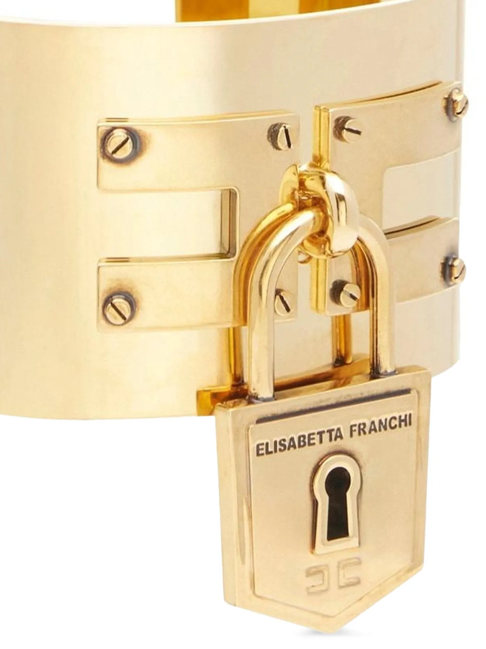 Elevate your elegance with the Elisabetta Franchi Gold Brass Bracelet, a sculptural masterpiece that embodies luxury, artistry, and timeless sophistication.