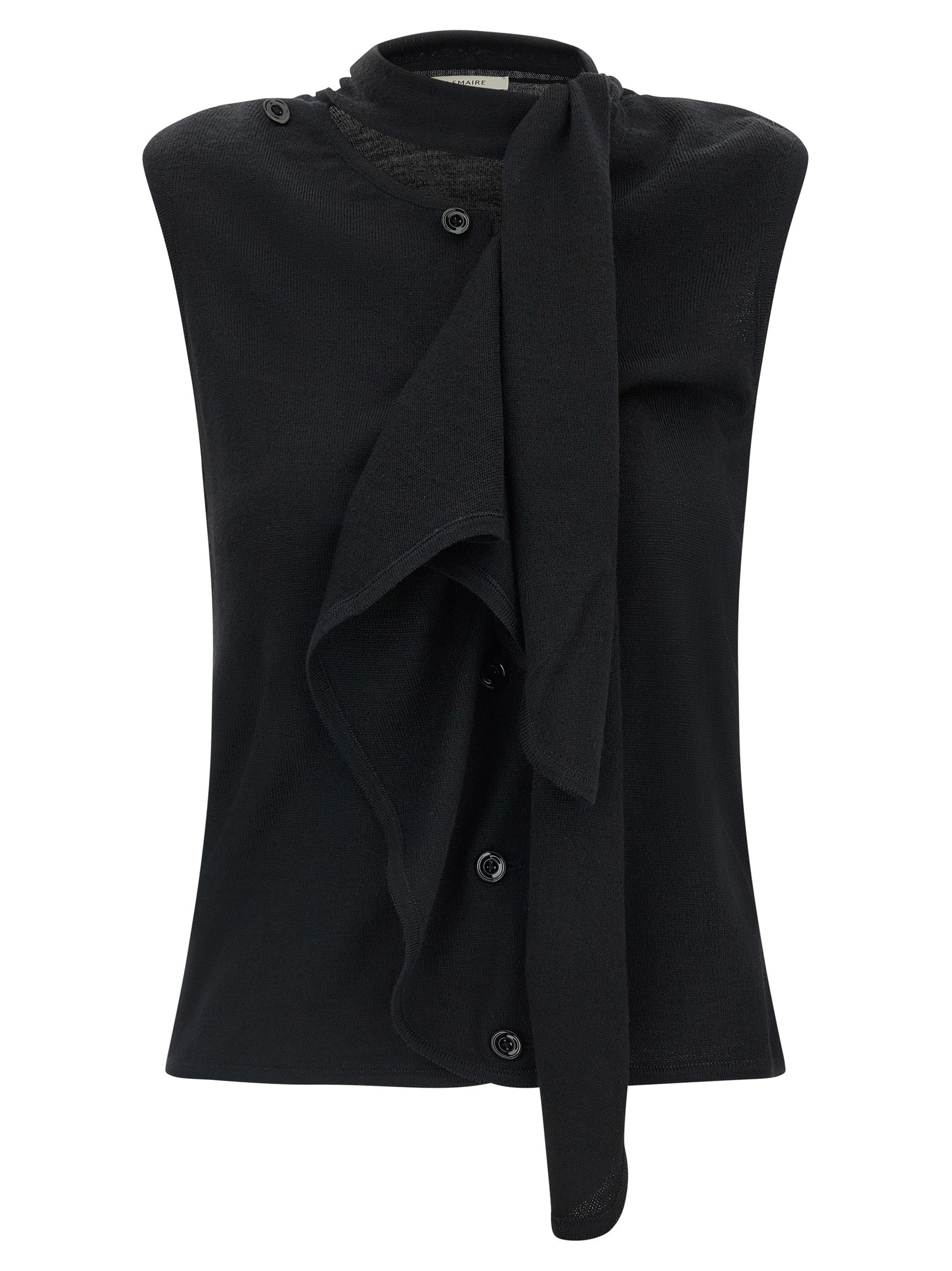 Lemaire Black Wool Sleeveless Jacket - Timeless Luxury Redefined