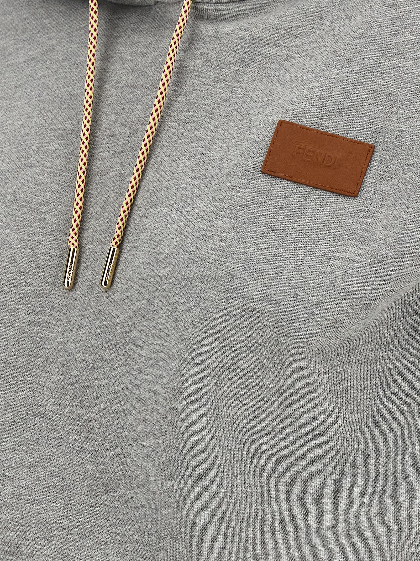 Fendi Gray Cotton Sweatshirt - Elevate Your Casual Luxury