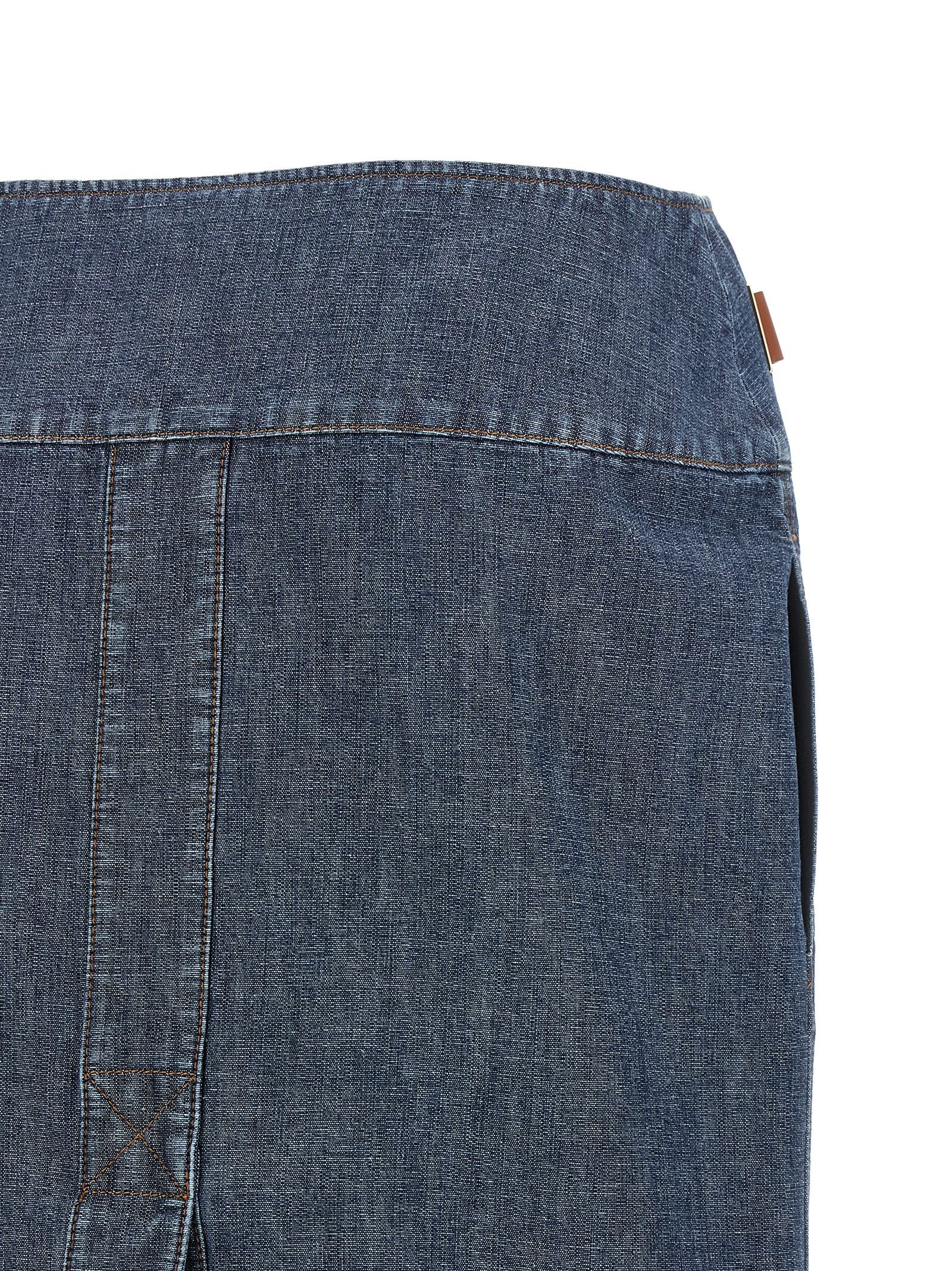 Fendi Blue Cotton Midi Skirt - Timeless Elegance Redefined