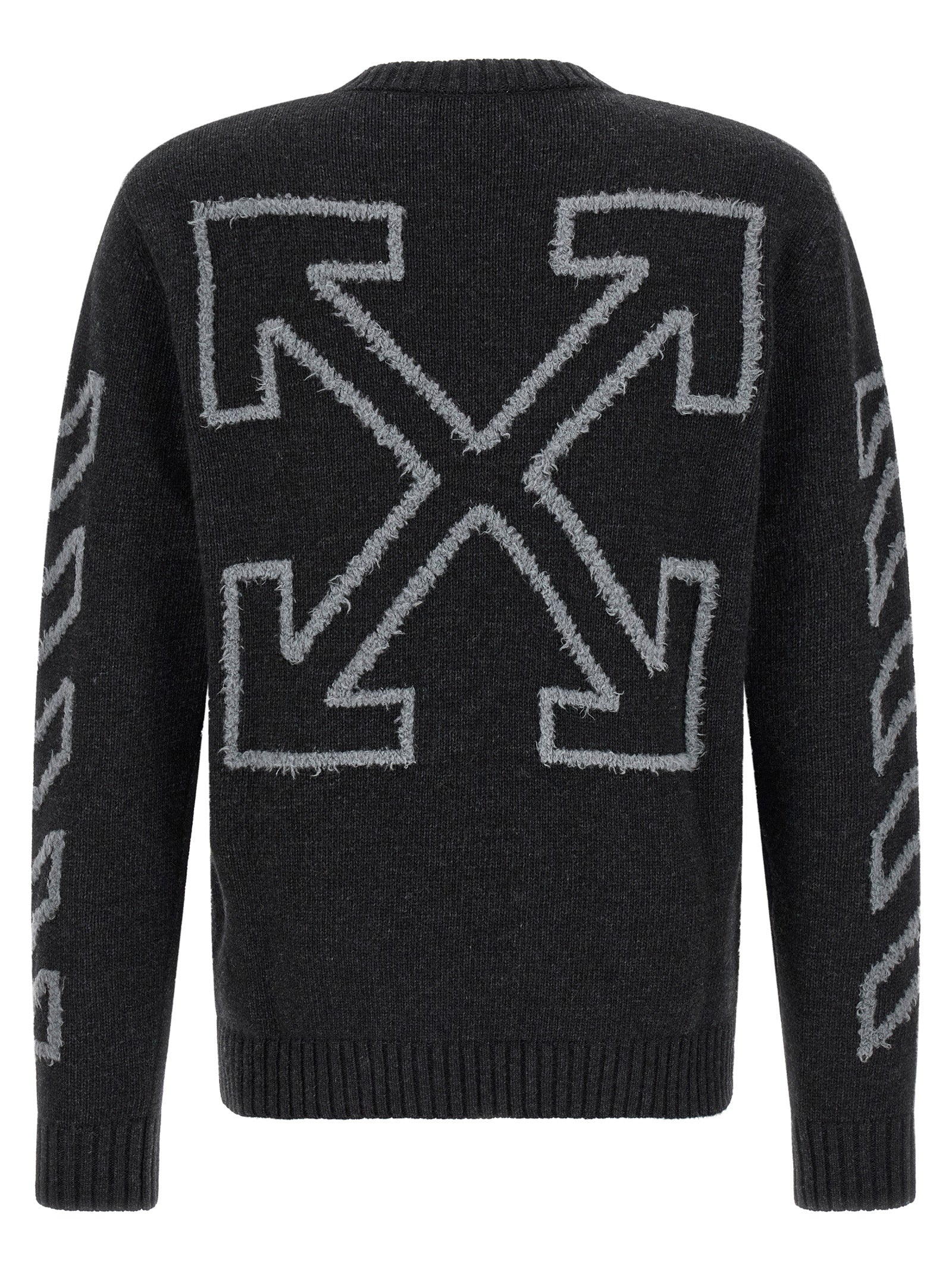 Off-White Gray Wool Cardigan - Elevate Your Streetwear Elegance