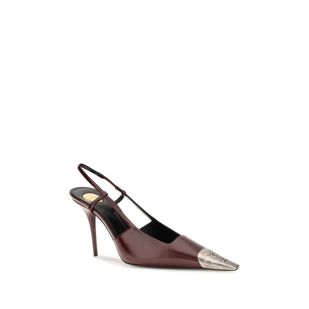 Saint Laurent High Heel Pumps - Exquisite Bordeaux Calf Leather