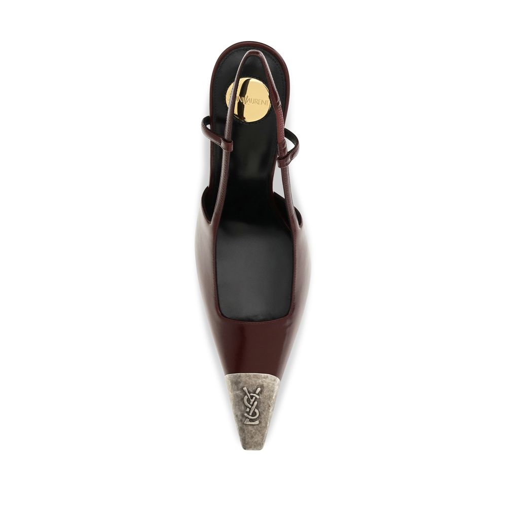 Saint Laurent High Heel Pumps - Exquisite Bordeaux Calf Leather