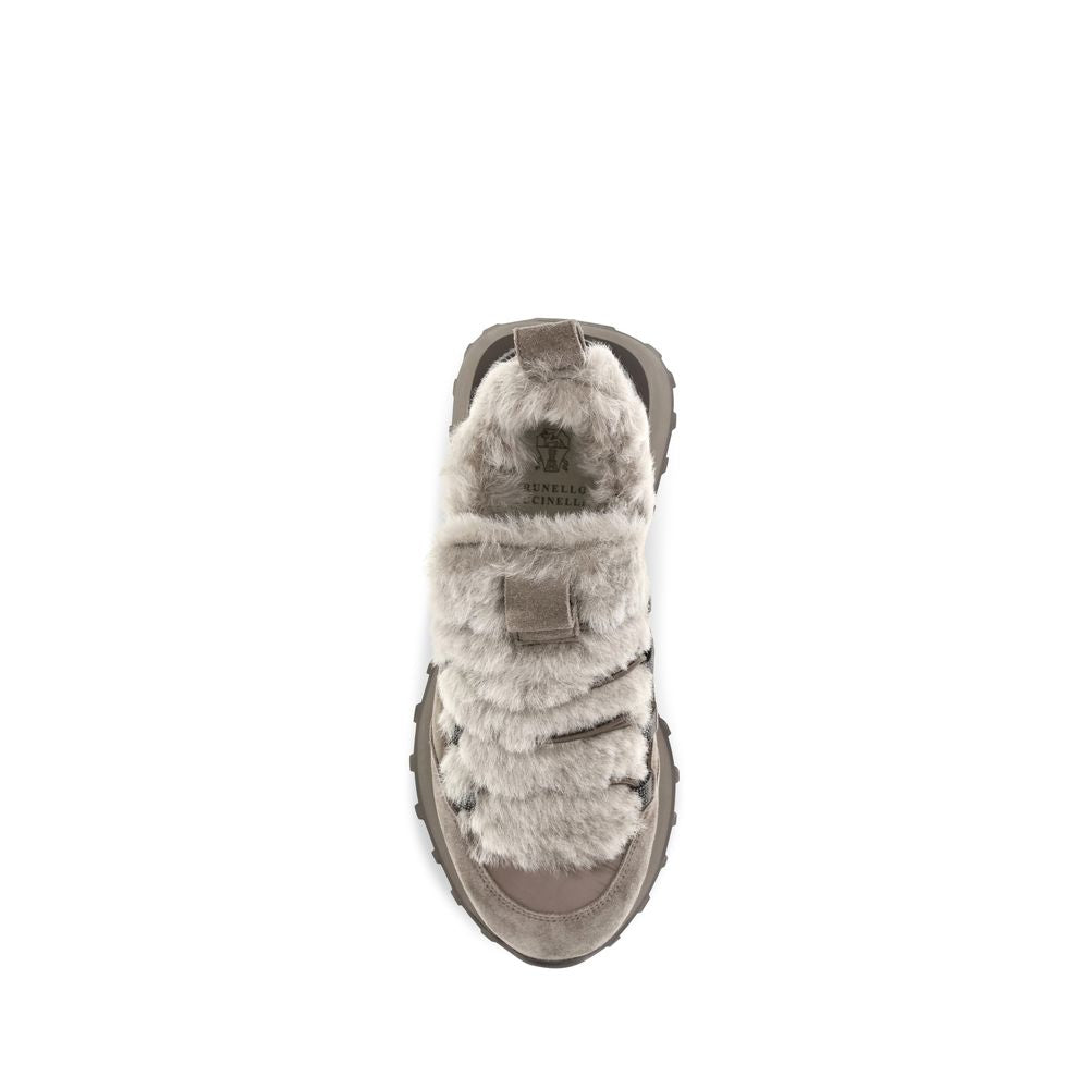 Brunello Cucinelli Gray Suede Sneakers - Elevate Your Elegance