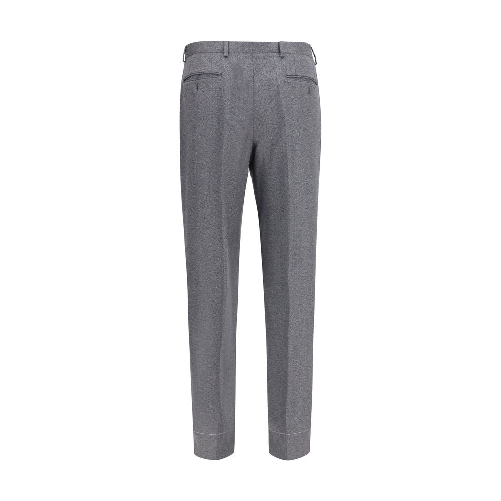 Brioni Gray Wool Oves Aries Casual Pants - Exquisite Luxury Tailoring