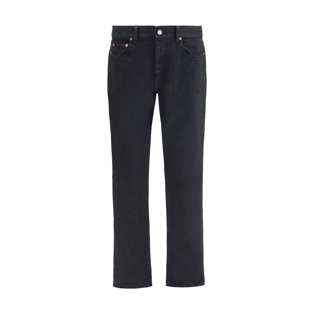 Saint Laurent Slim Fit Jeans - Timeless Luxury in Black Cotton