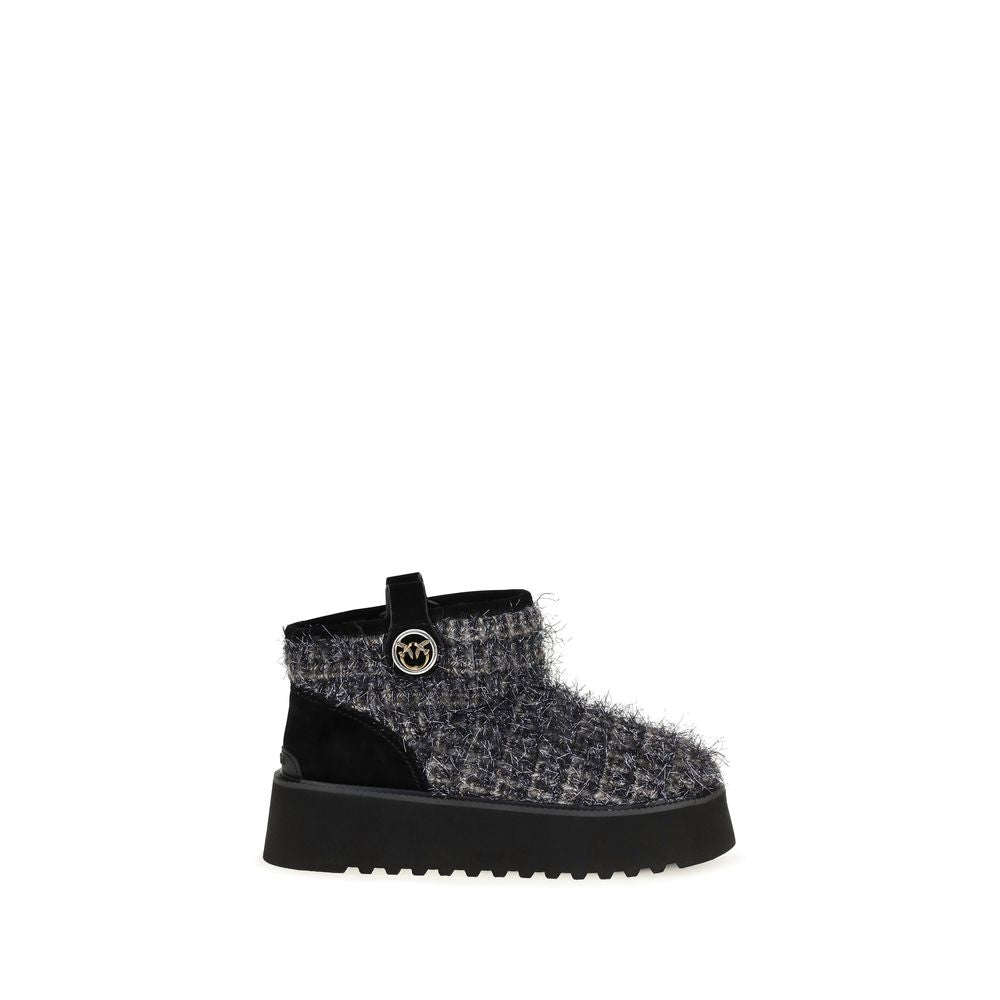 PINKO Black Fabric Ankle Boots - Sophisticated Luxury Footwear
