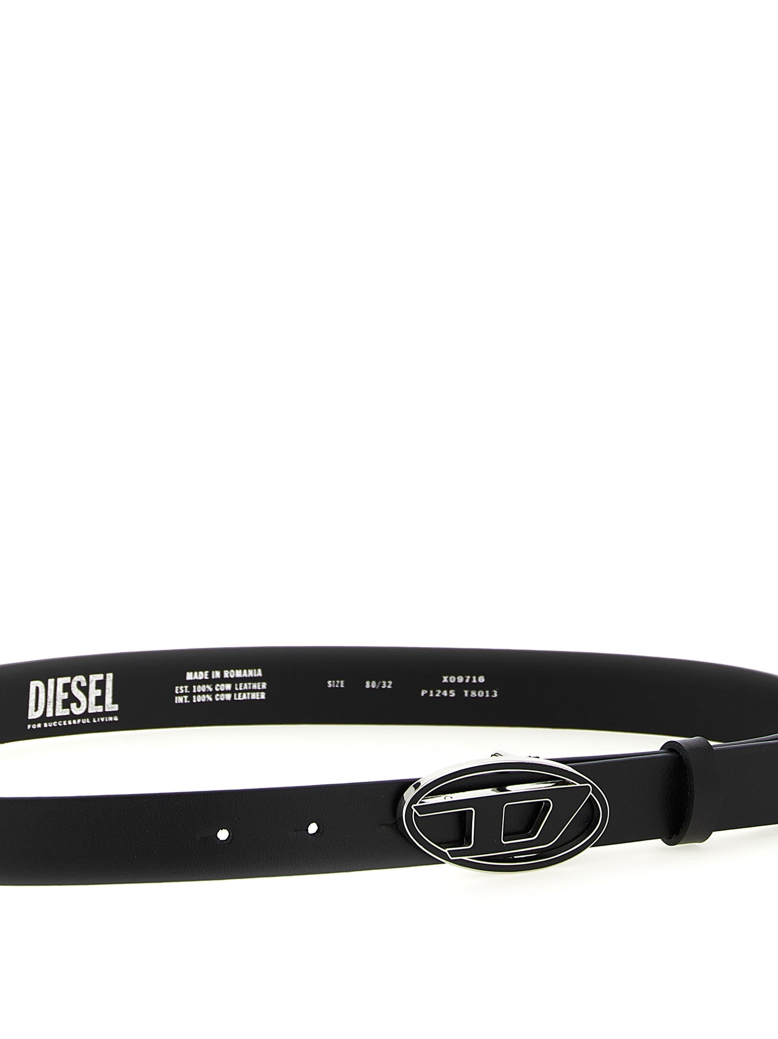 DIESEL B-1dr 25 Belt - Iconic Black Leather Luxury Accessory