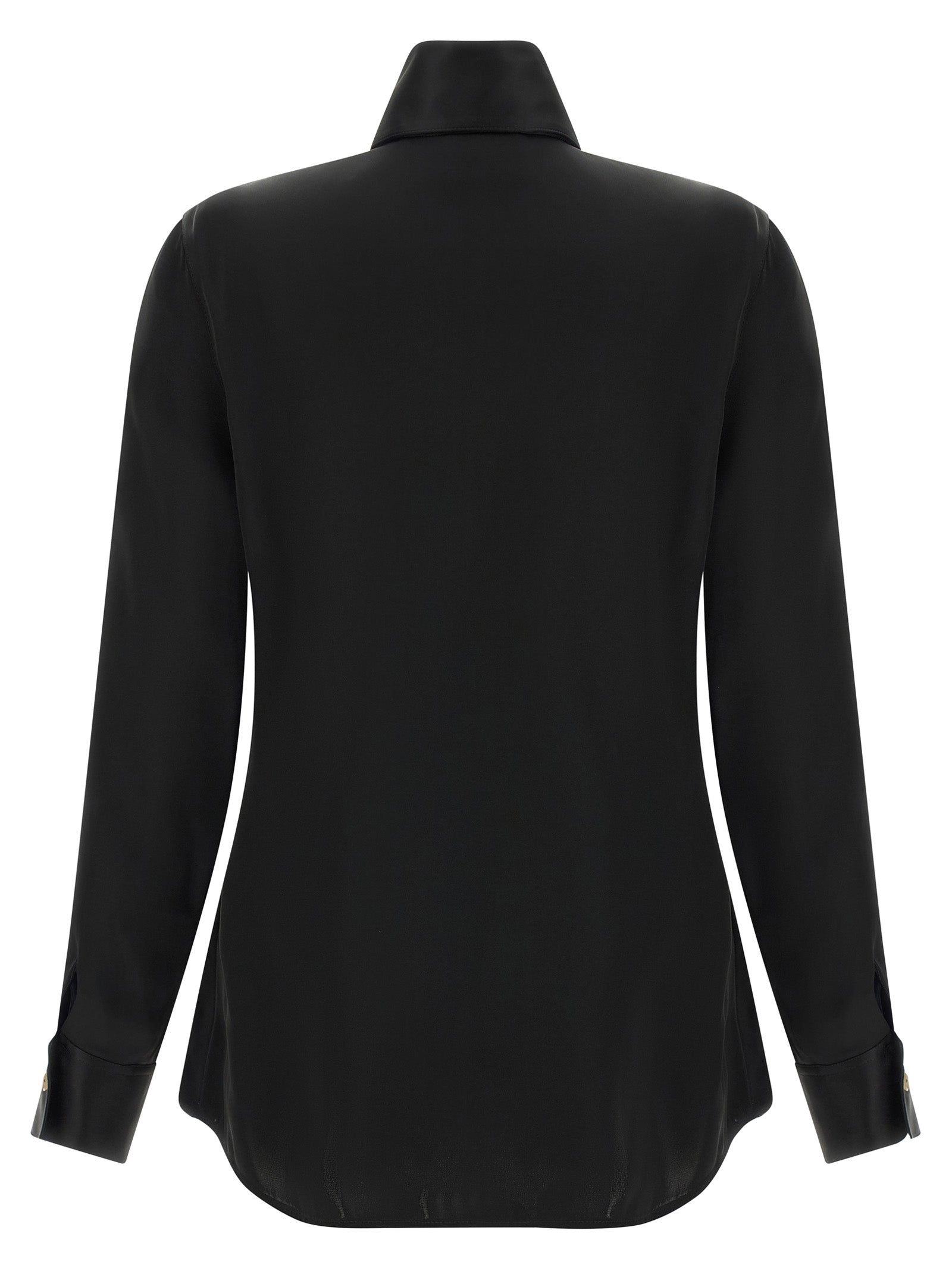 Elevate your elegance with the Khaite Black Acetate Blouse, a luxurious blend of 65% acetate and 35% viscose, designed for those who appreciate refined artistry and timeless sophistication.