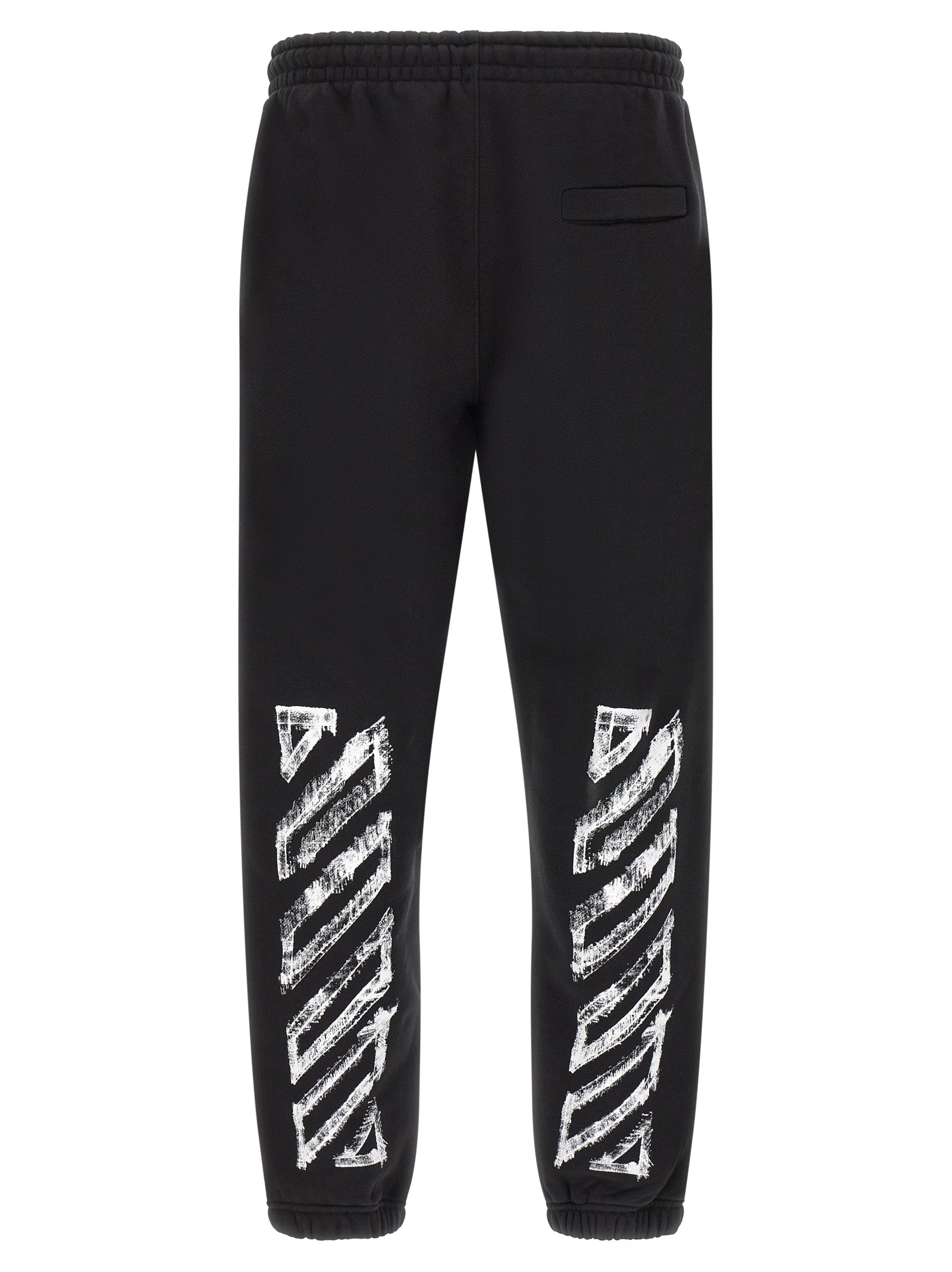 Step into elegance with Off-White's Black Cotton Joggers, crafted for the discerning individual. Experience luxury and comfort in every detail, perfect for any occasion.