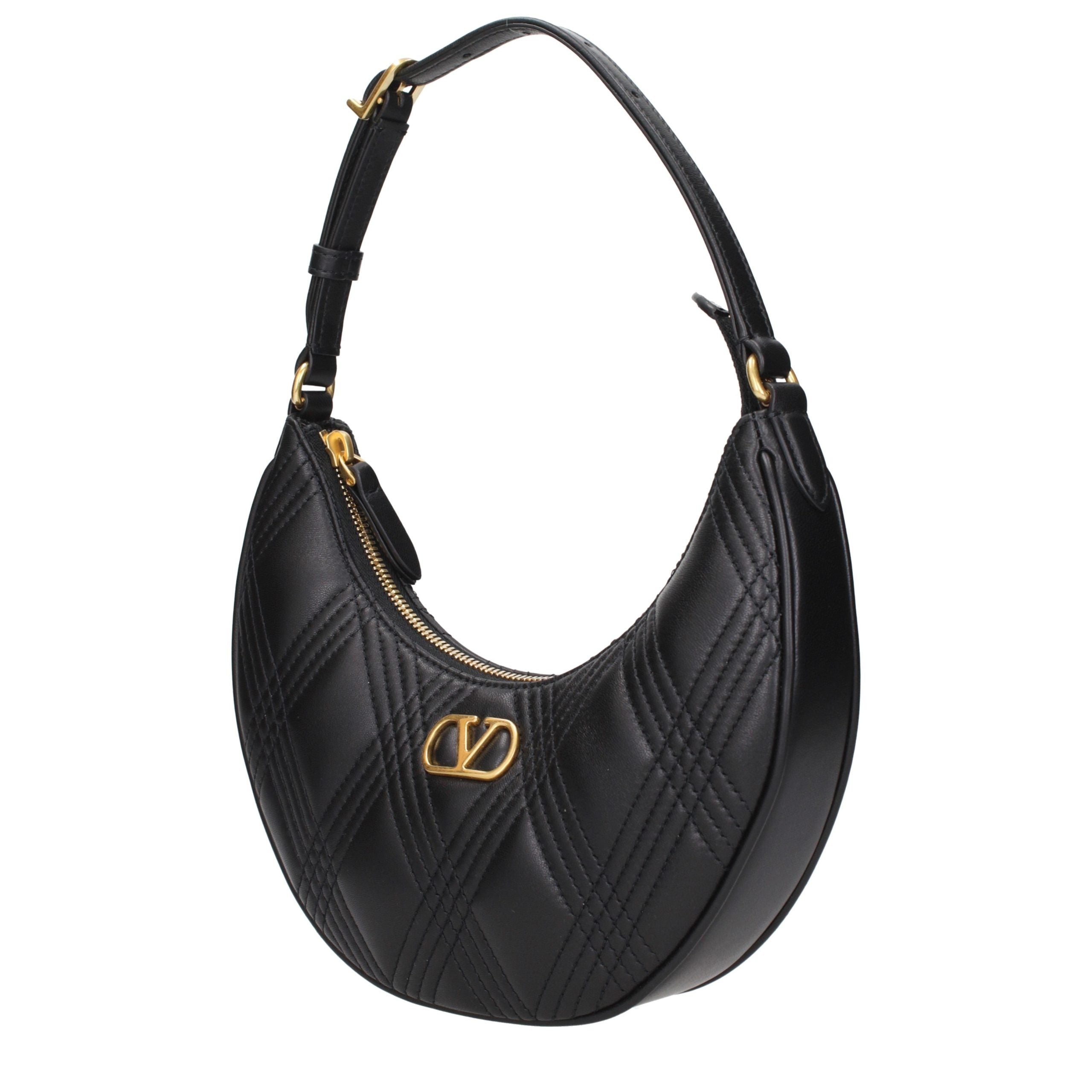 Valentino Garavani Black Leather Shoulder Bag - Timeless Elegance