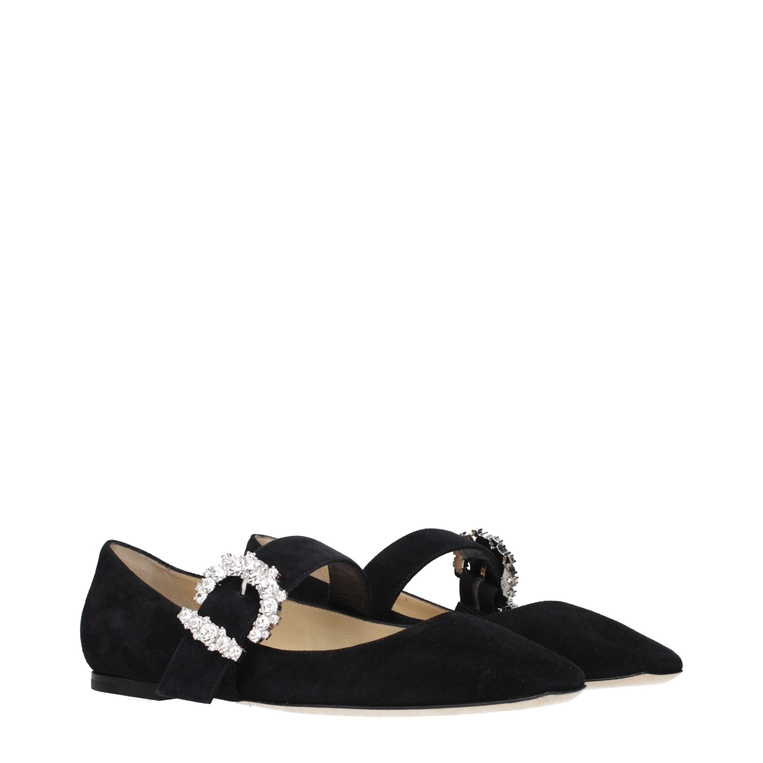 Jimmy Choo Black Leather Ballet Flats - Timeless Luxury Elegance