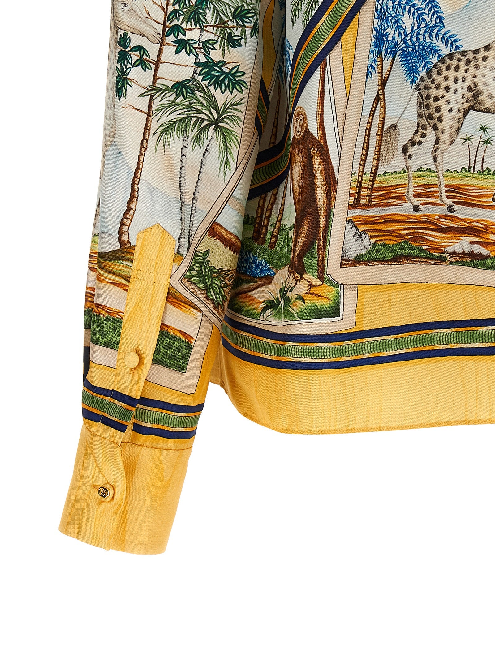 Gucci Multicolor Silk Blouse - Luxury Animal Print Elegance
