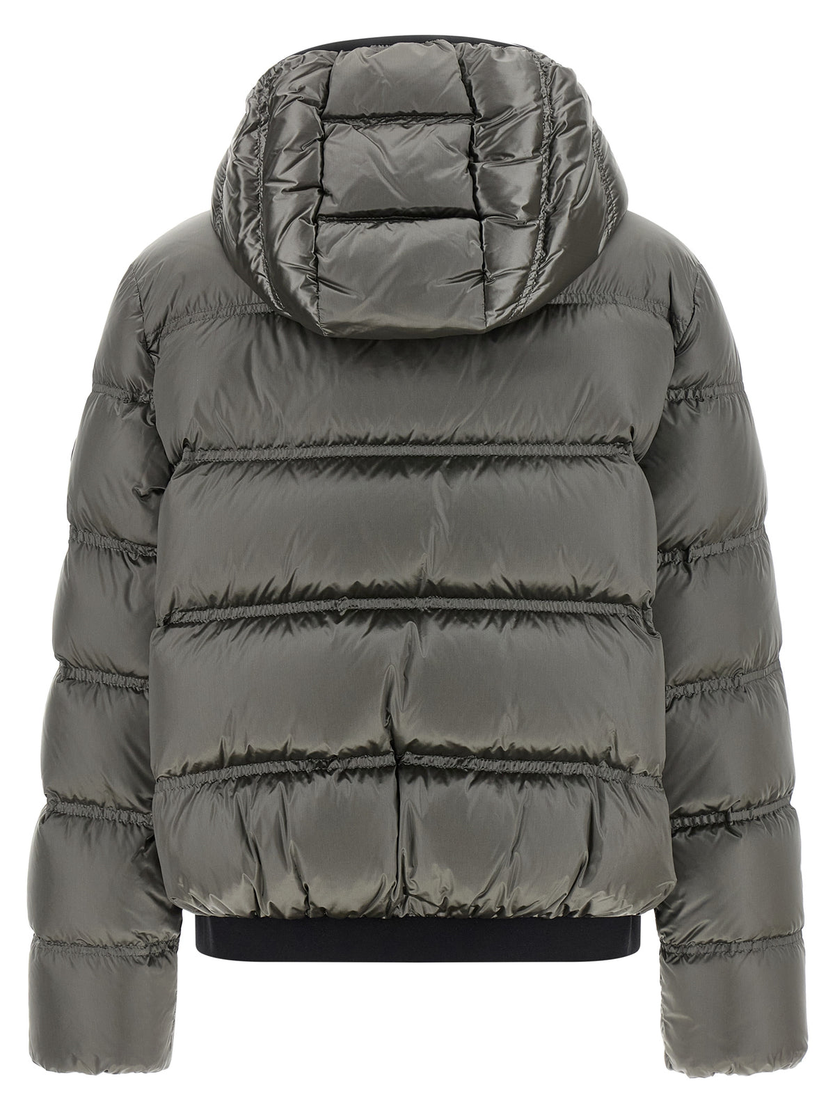 Moncler Gray Polyamide Full-Length Jacket - Elevate Your Winter Elegance