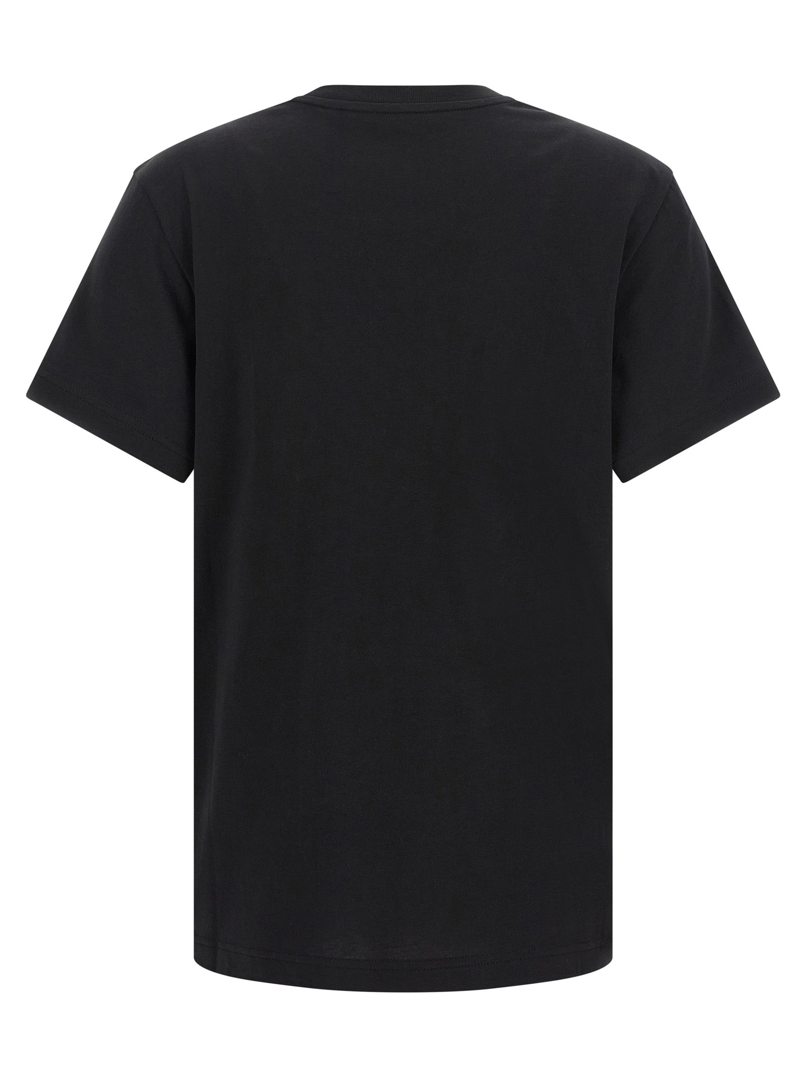 Experience the epitome of elegance with the Moncler Black Cotton T-Shirt, crafted from luxurious cotton jersey, embodying bold minimalism and refined sophistication.
