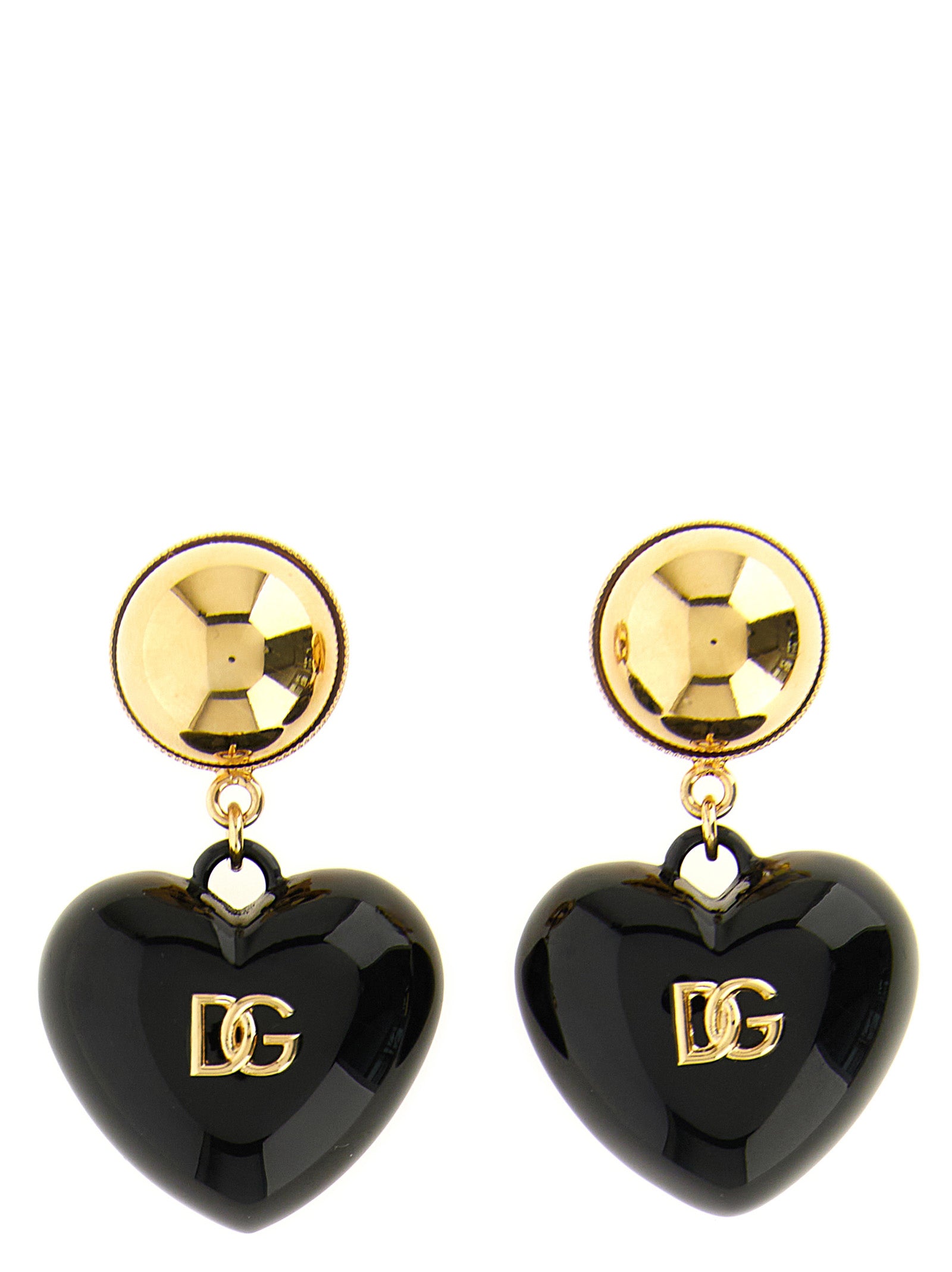 Indulge in the allure of Dolce & Gabbana Black Brass Earrings, where avant-garde sophistication meets timeless elegance, perfect for the discerning connoisseur.