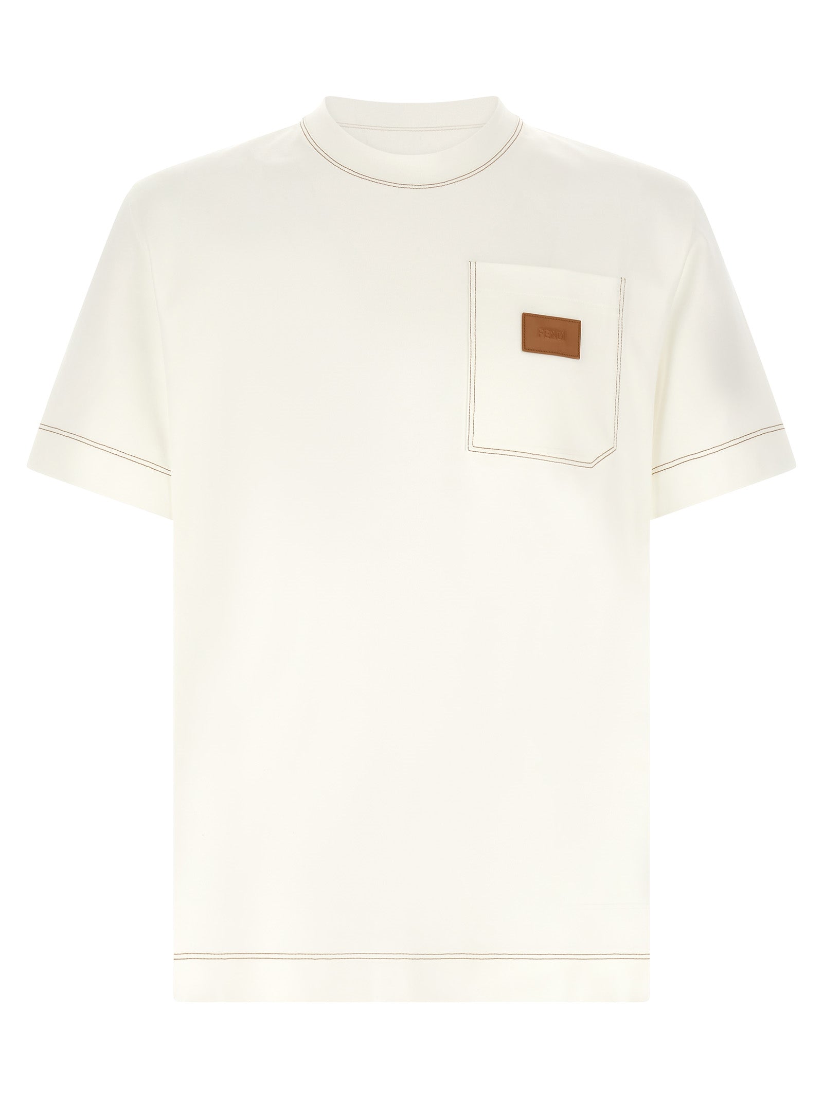 Elevate your wardrobe with the Fendi White Cotton T-Shirt, a luxurious blend of sophistication and casual elegance, crafted for those who appreciate timeless style.
